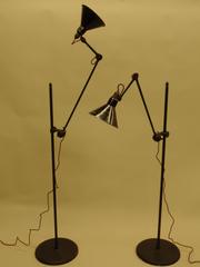 Pair, Rare, Important French Early Modern GRAS Floor Lamps, Model # 215