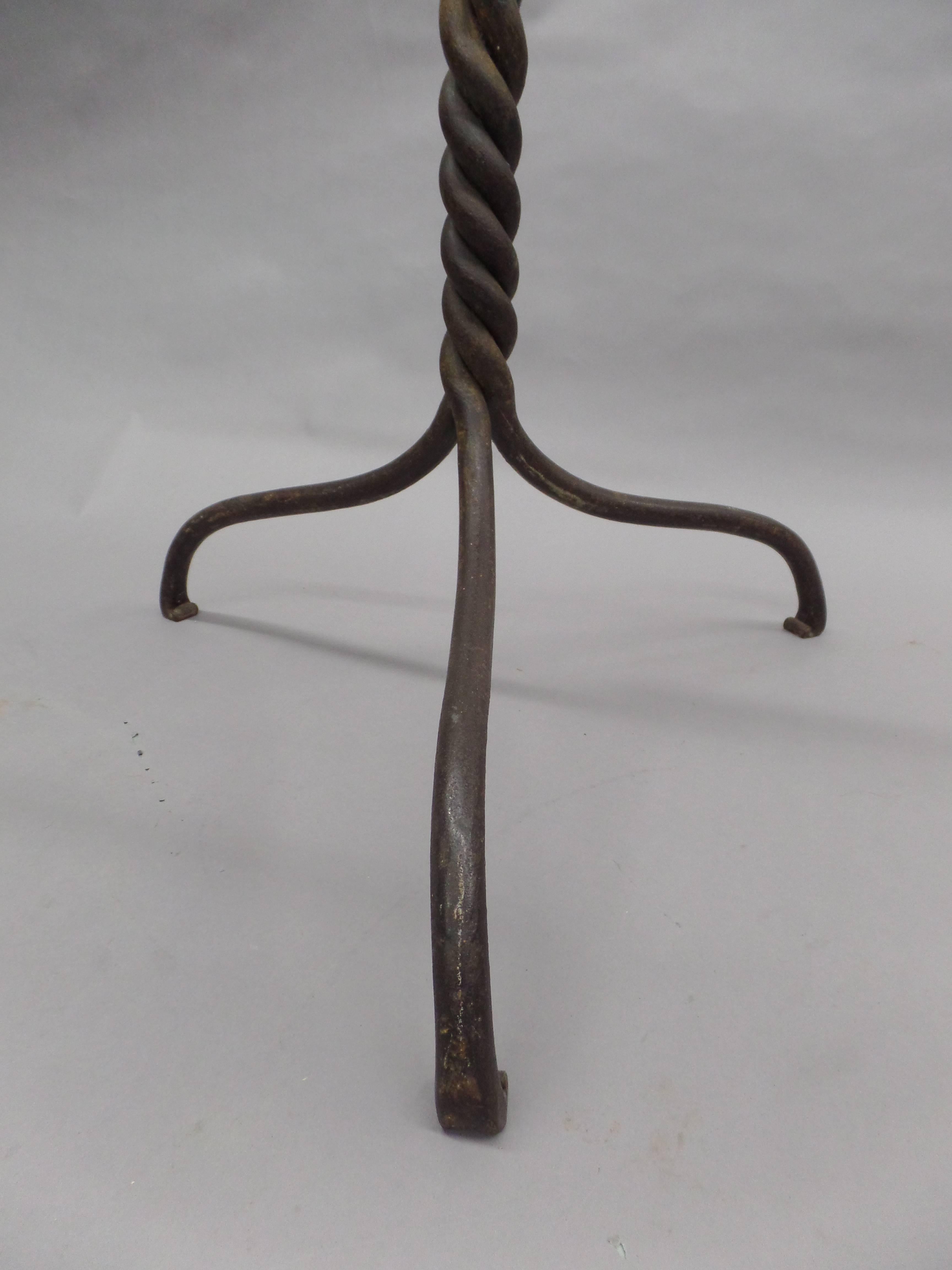 Mid-Century Modern French Modern Neoclassical Hand-Wrought Iron Table Base