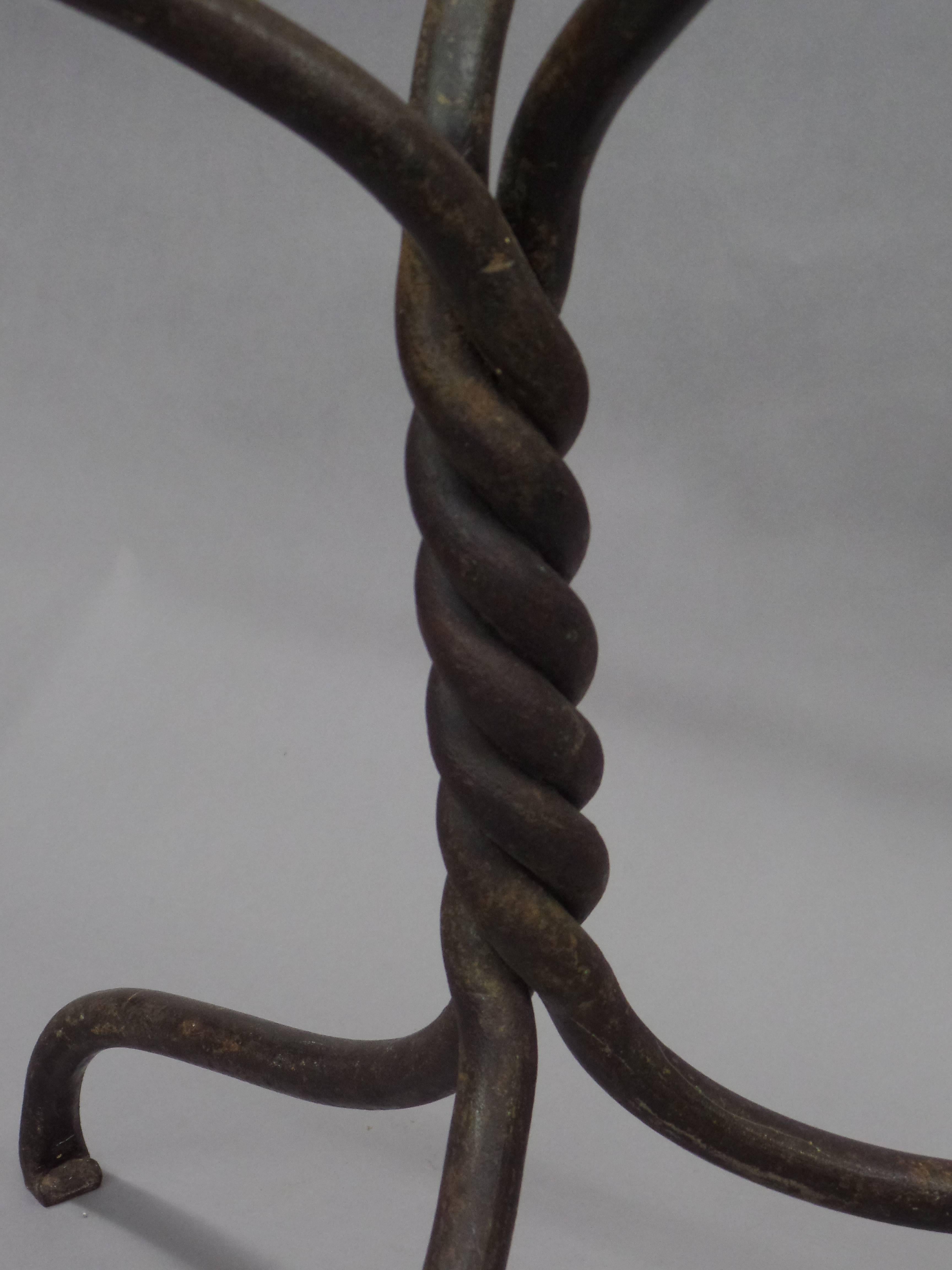 Mid-20th Century French Modern Neoclassical Hand-Wrought Iron Table Base