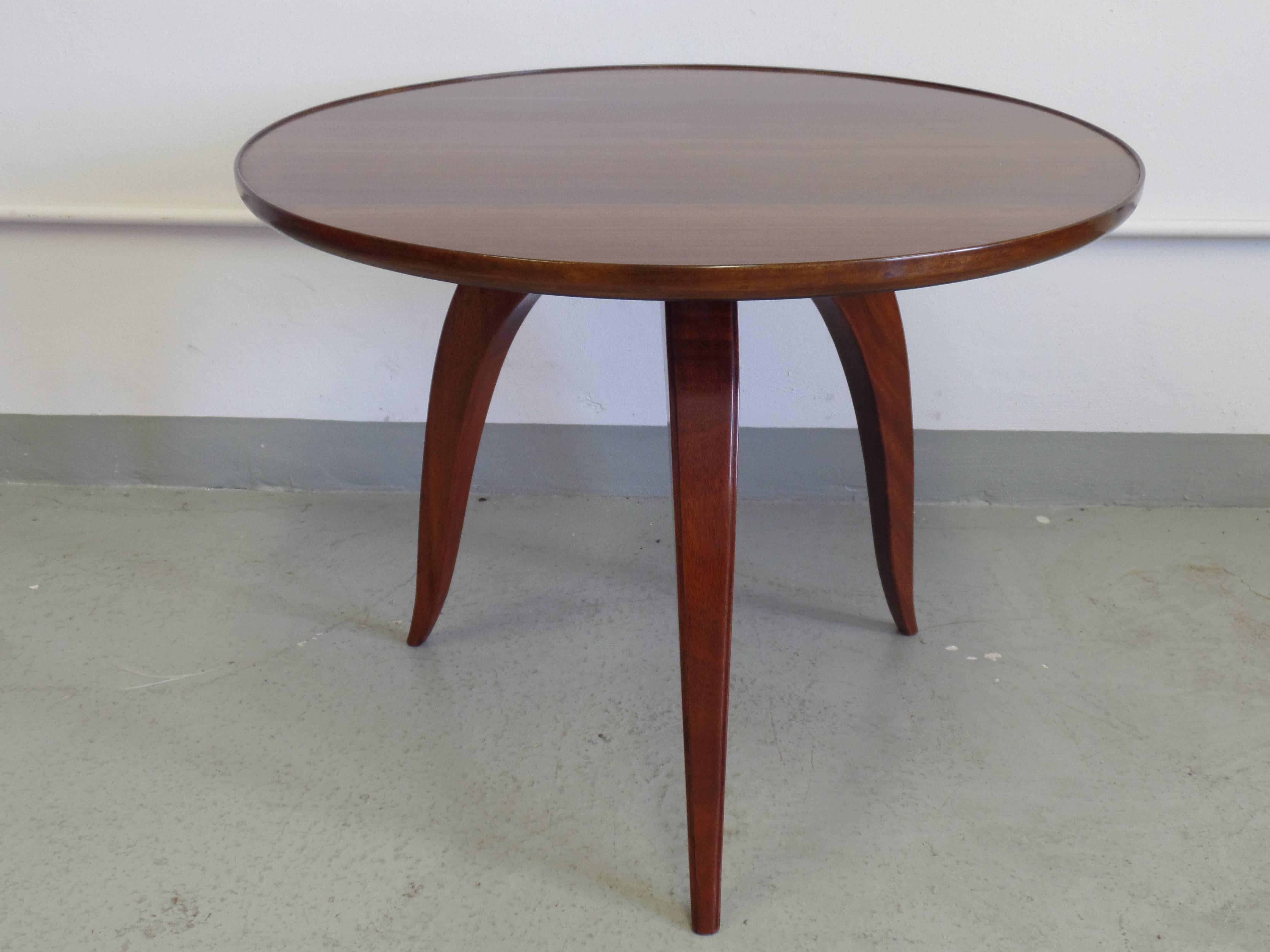 Mid-20th Century Two French Side Tables/Cocktail Tables in the Style of Jules Leleu For Sale