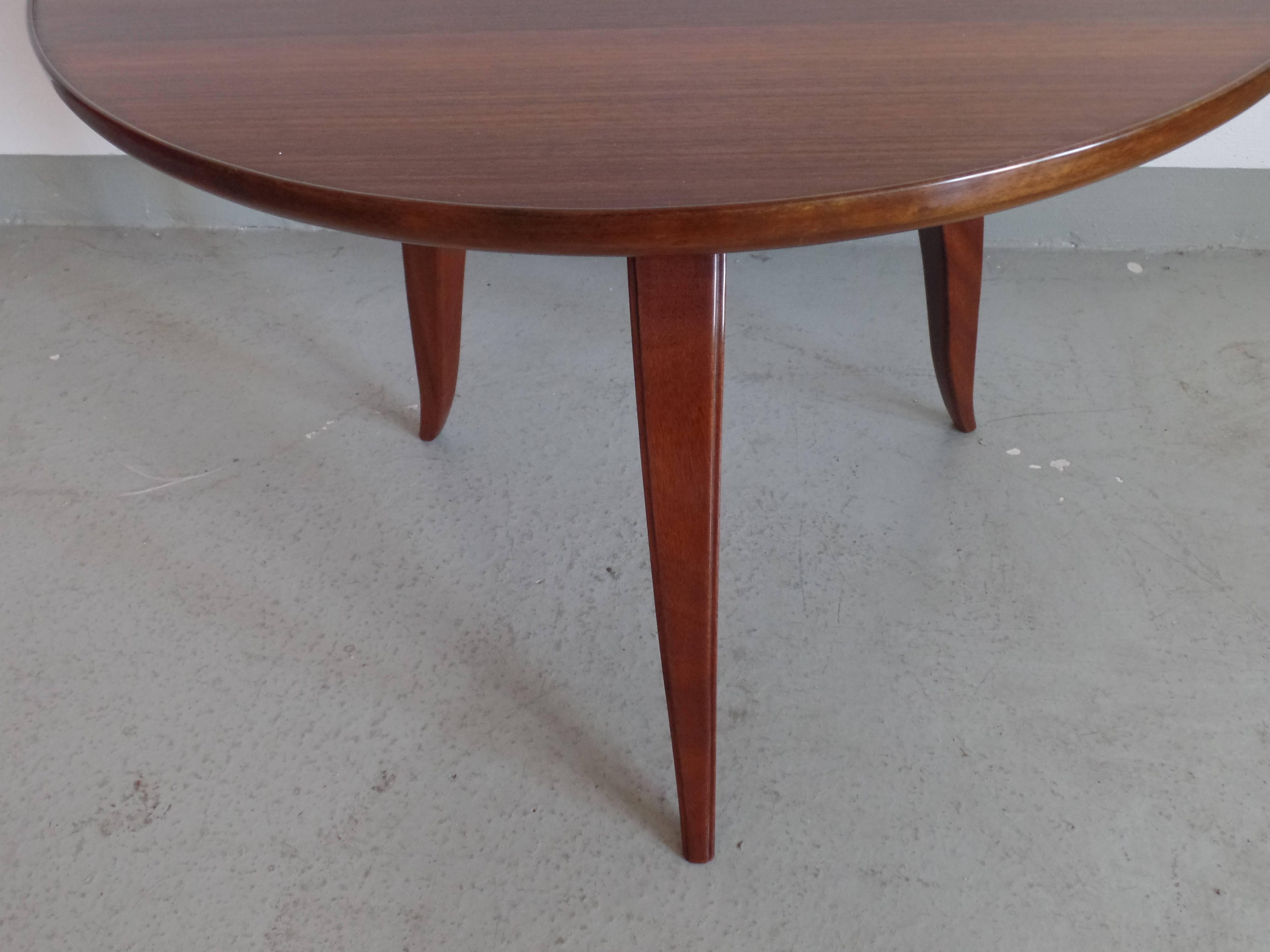 Two French Side Tables/Cocktail Tables in the Style of Jules Leleu For Sale 1