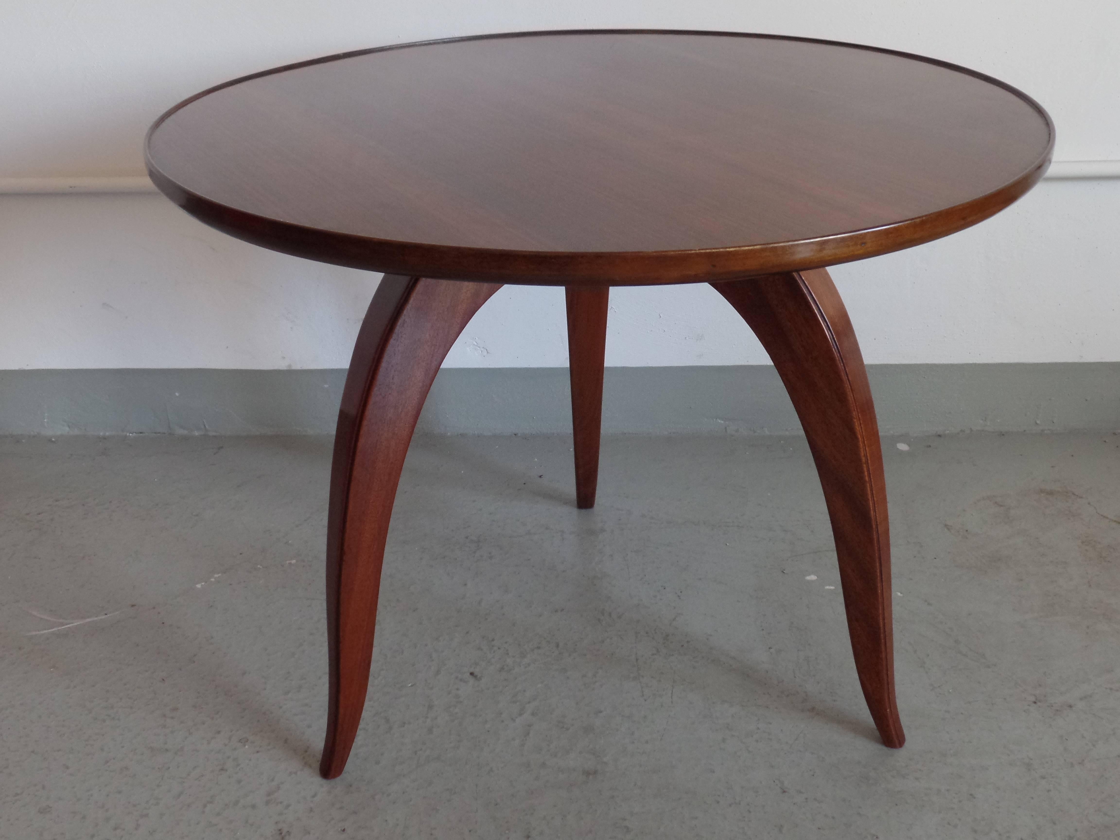 Mid-Century Modern Two French Side Tables/Cocktail Tables in the Style of Jules Leleu For Sale