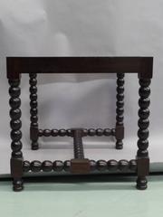 Pair of Sober Modern Neoclassical Carved Wood Stacked Ball Benches / Stools