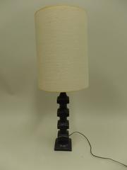 Pair of French Modern Craftsman 'Bronzed' Table Lamps, Giacometti