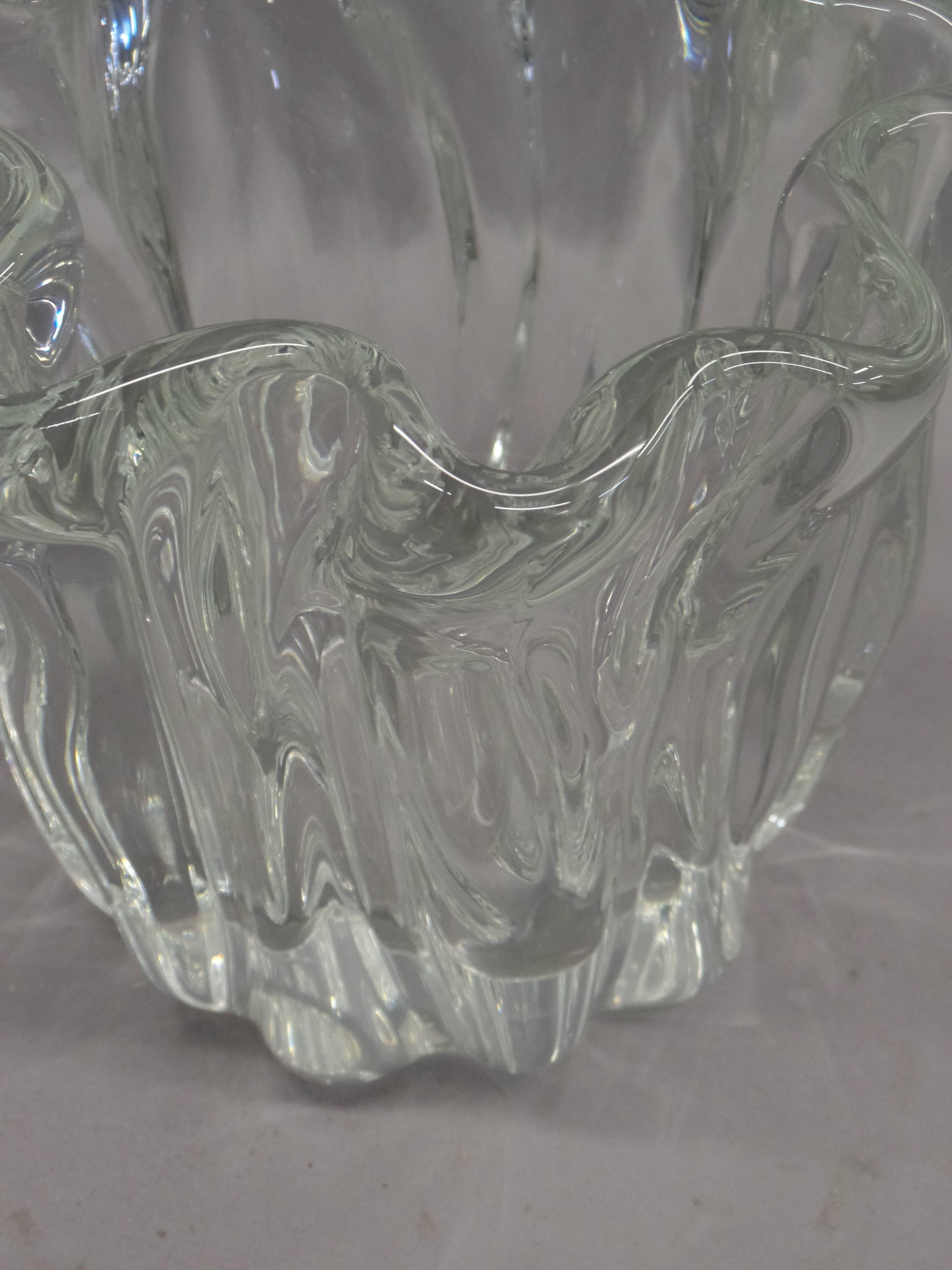 Scandinavian Mid-Century Organic Modern Blown Glass Vase by Timo Sarpaneva For Sale 1