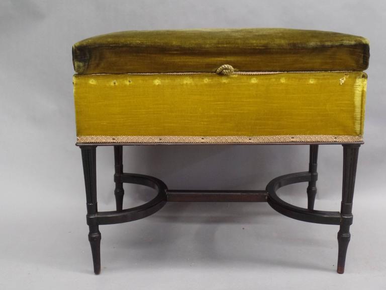 French MidCentury Modern Neoclassical Louis XVI Piano Bench For Sale