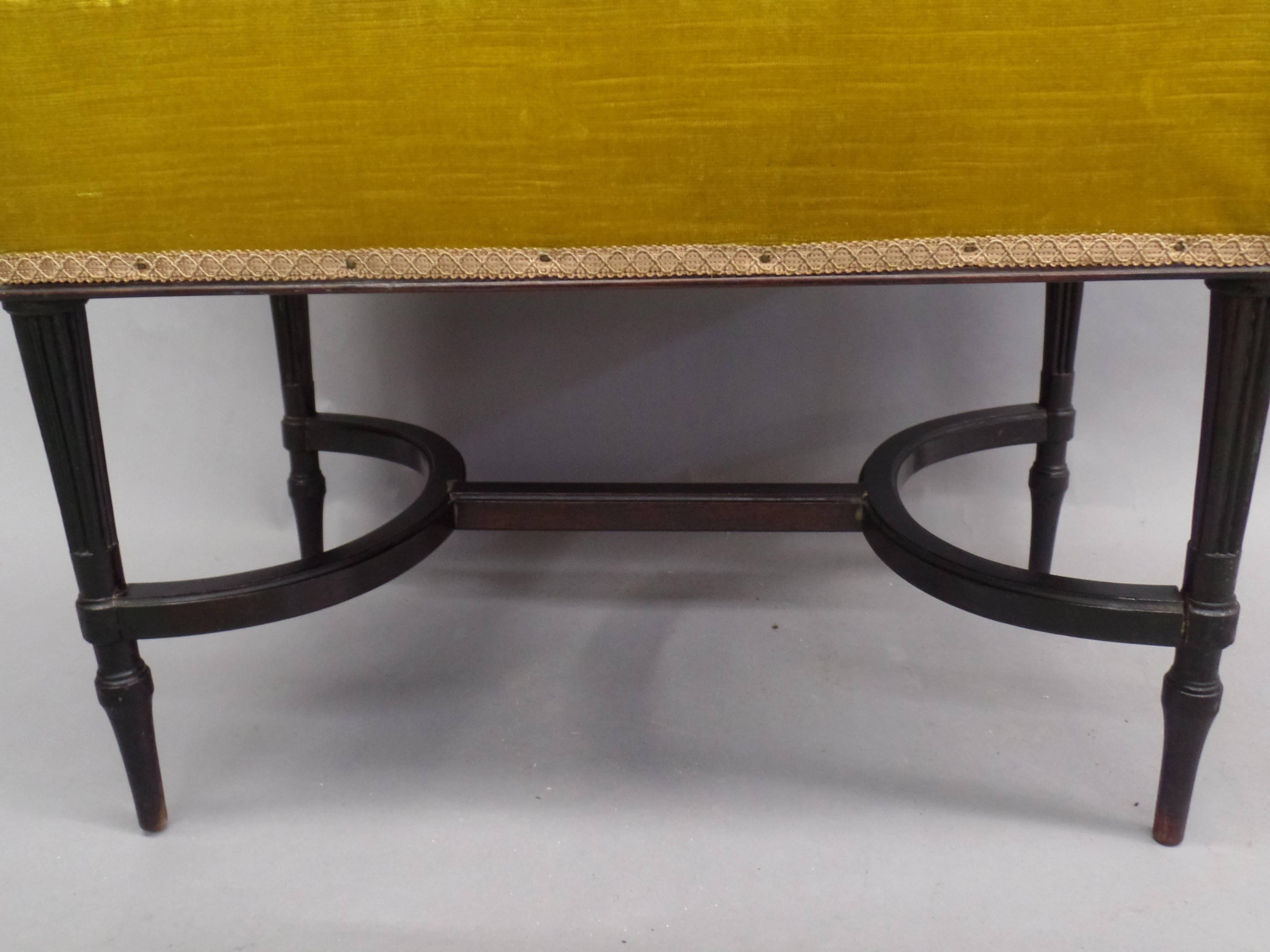 Mid-20th Century French Mid-Century Modern Neoclassical Louis XVI Piano Bench For Sale