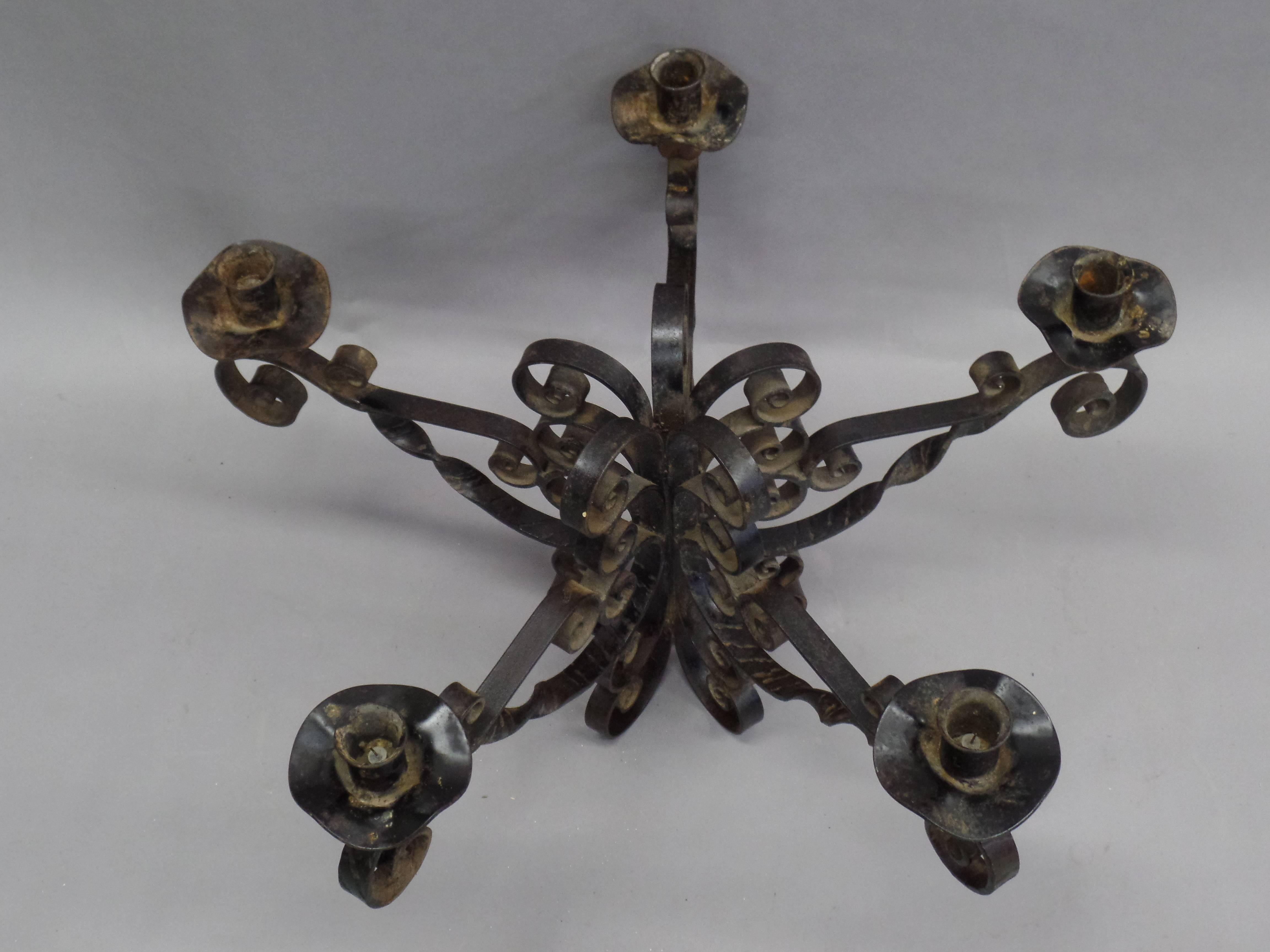 iron candelabra centerpieces