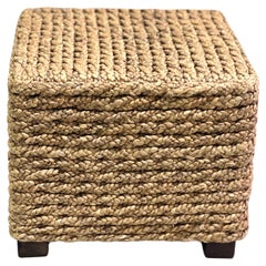 1 French Mid-Century Rope Stool / Bench by Adrien Audoux & Frida Minet