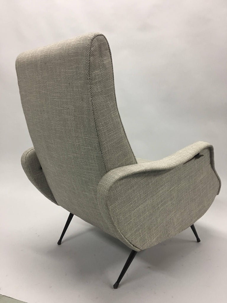 Pair of MidCentury Modern Lounge Chairs/ Recliners Style Marco Zanuso