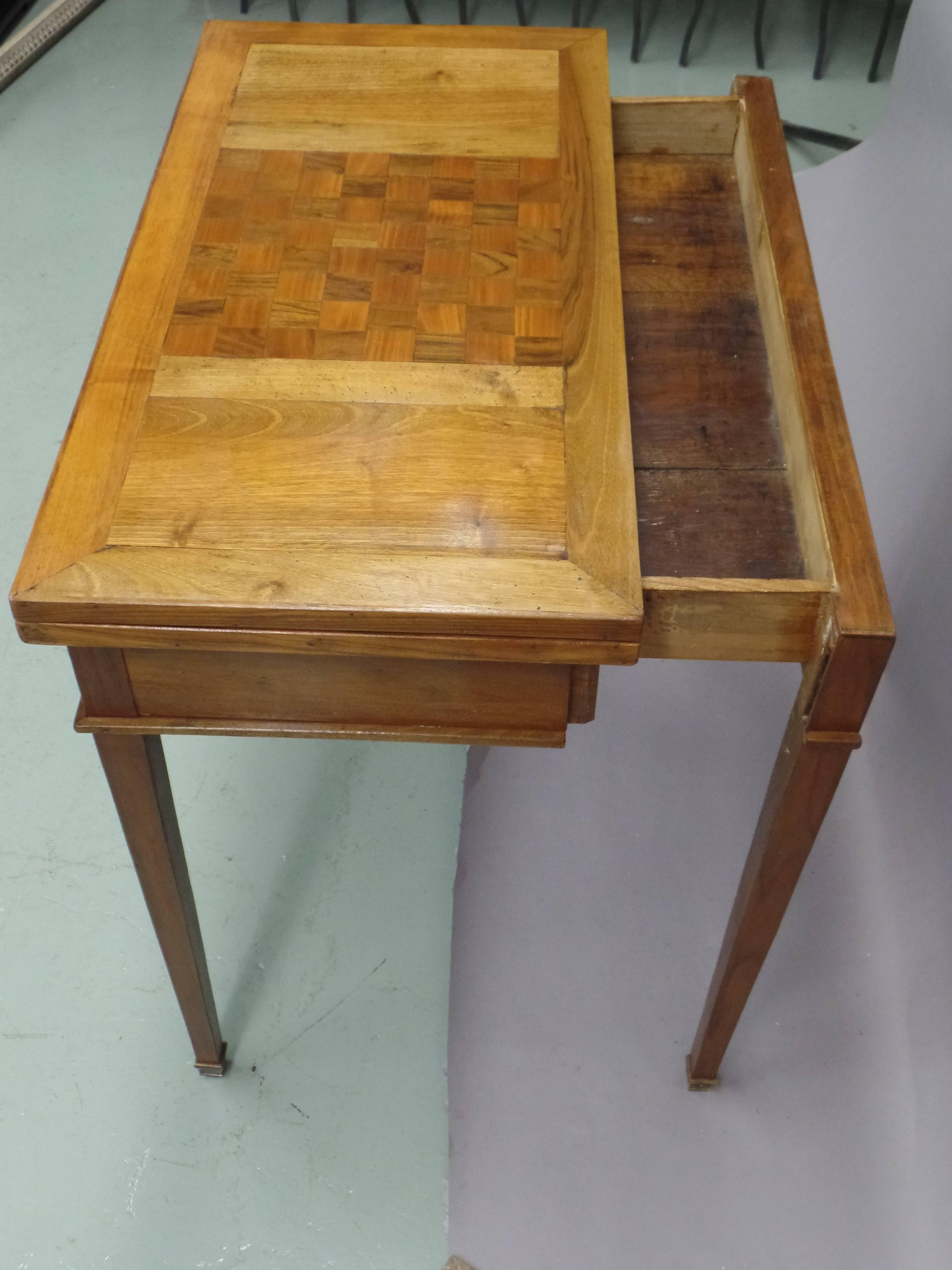 20th Century French Modern Neoclassical Louis XVI Game Table or Writing Desk by Maison Jansen For Sale