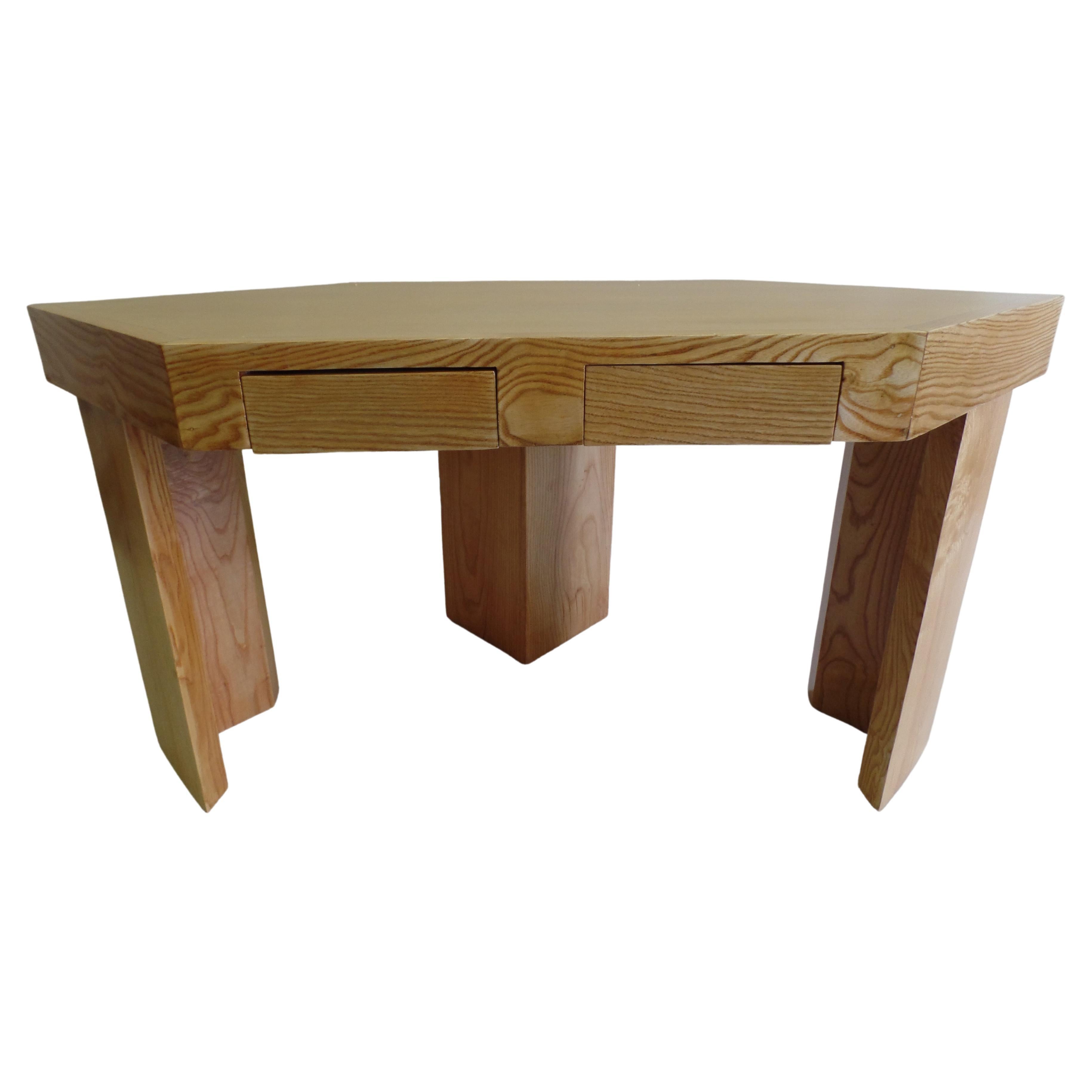 French Futurist / Mid-Century Modern Trapezoid Desk by Alain Marcoz, circa 1956 For Sale