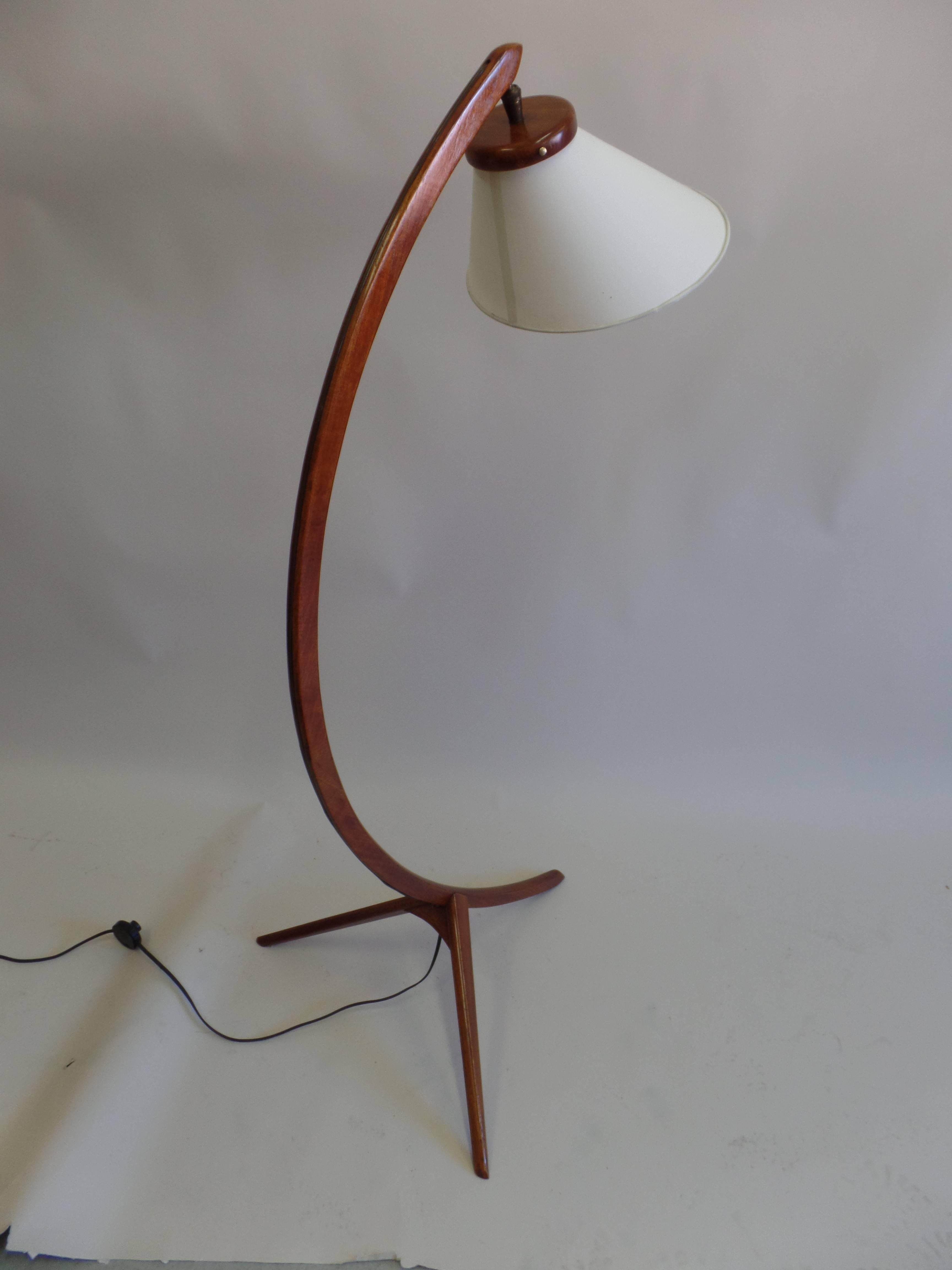 Danish Iconic Pair of 1950's Floor Lamps Attributed to Rispal, France