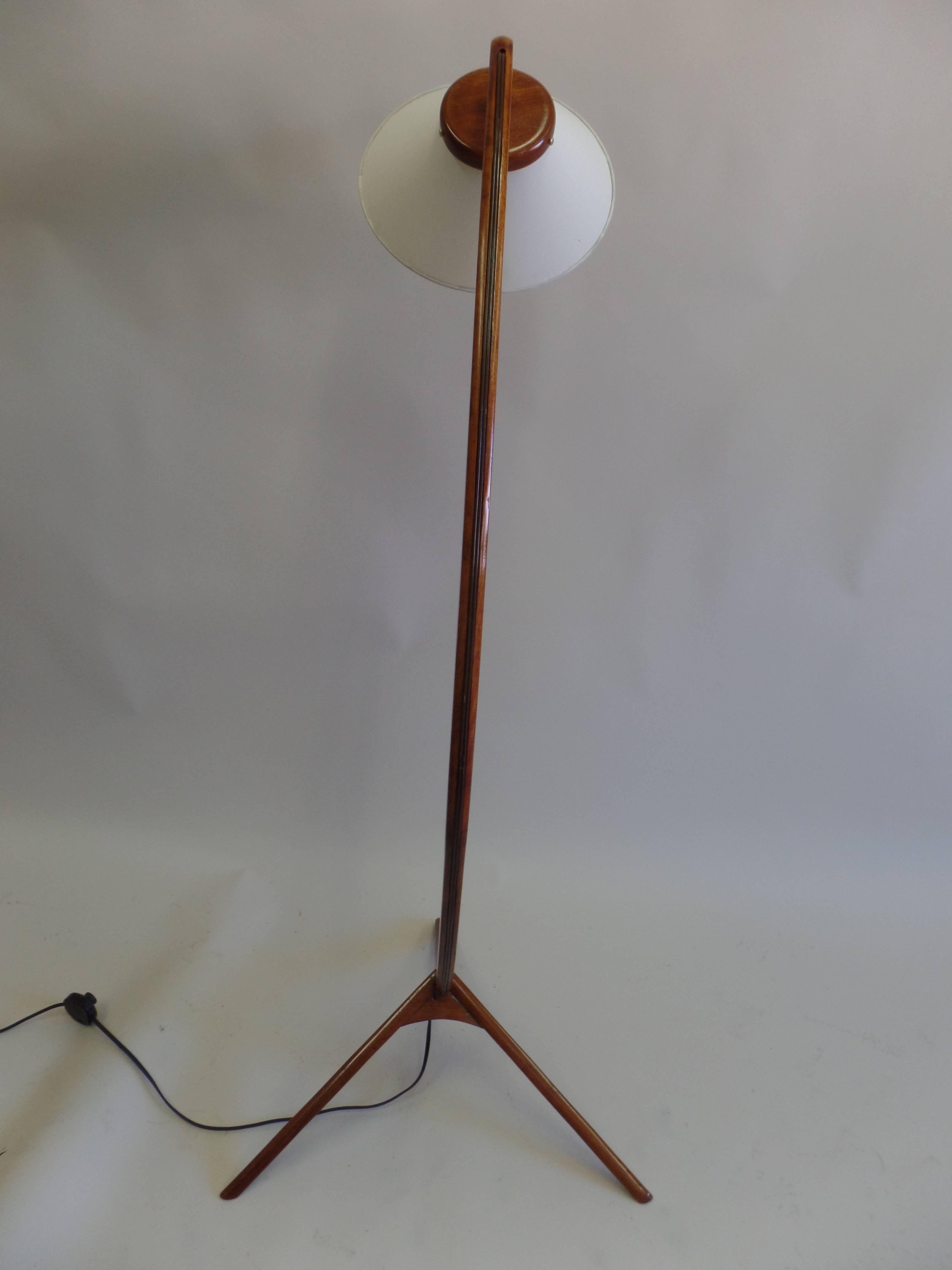 Iconic Pair of 1950's Floor Lamps Attributed to Rispal, France In Good Condition In New York, NY