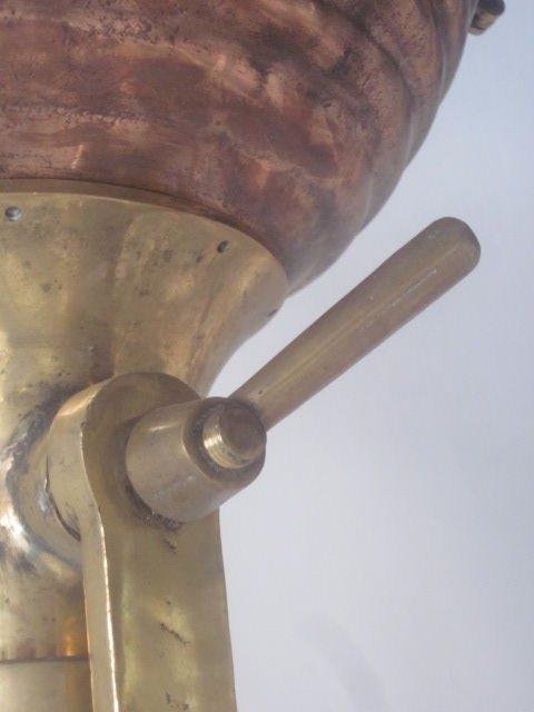 Mid-Century Modern 2 Large Swedish Midcentury Marine Industrial Brass, Copper Chandelier, Pendants