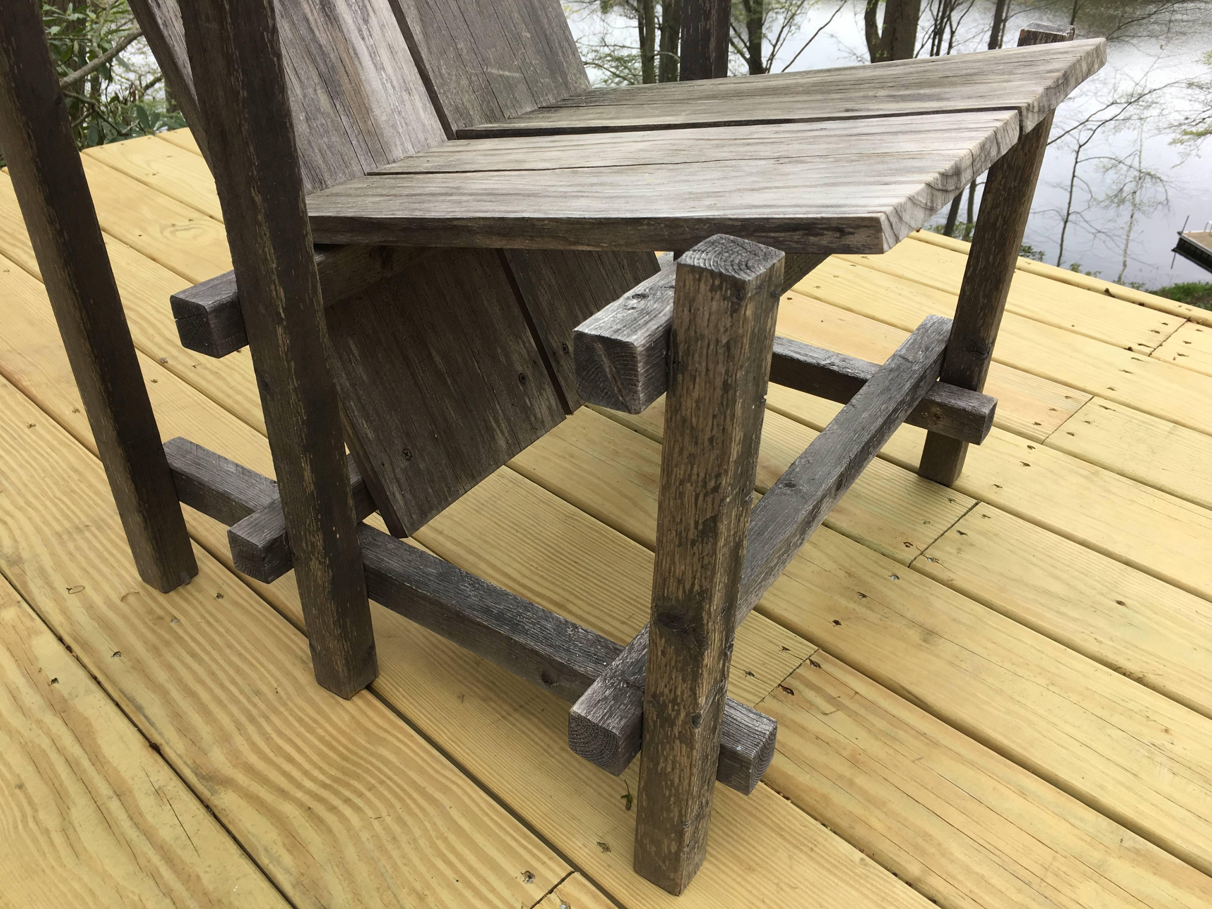 Paire de chaises longues/de jardin modernes dans le style de Gerrit Rietveld en vente 1
