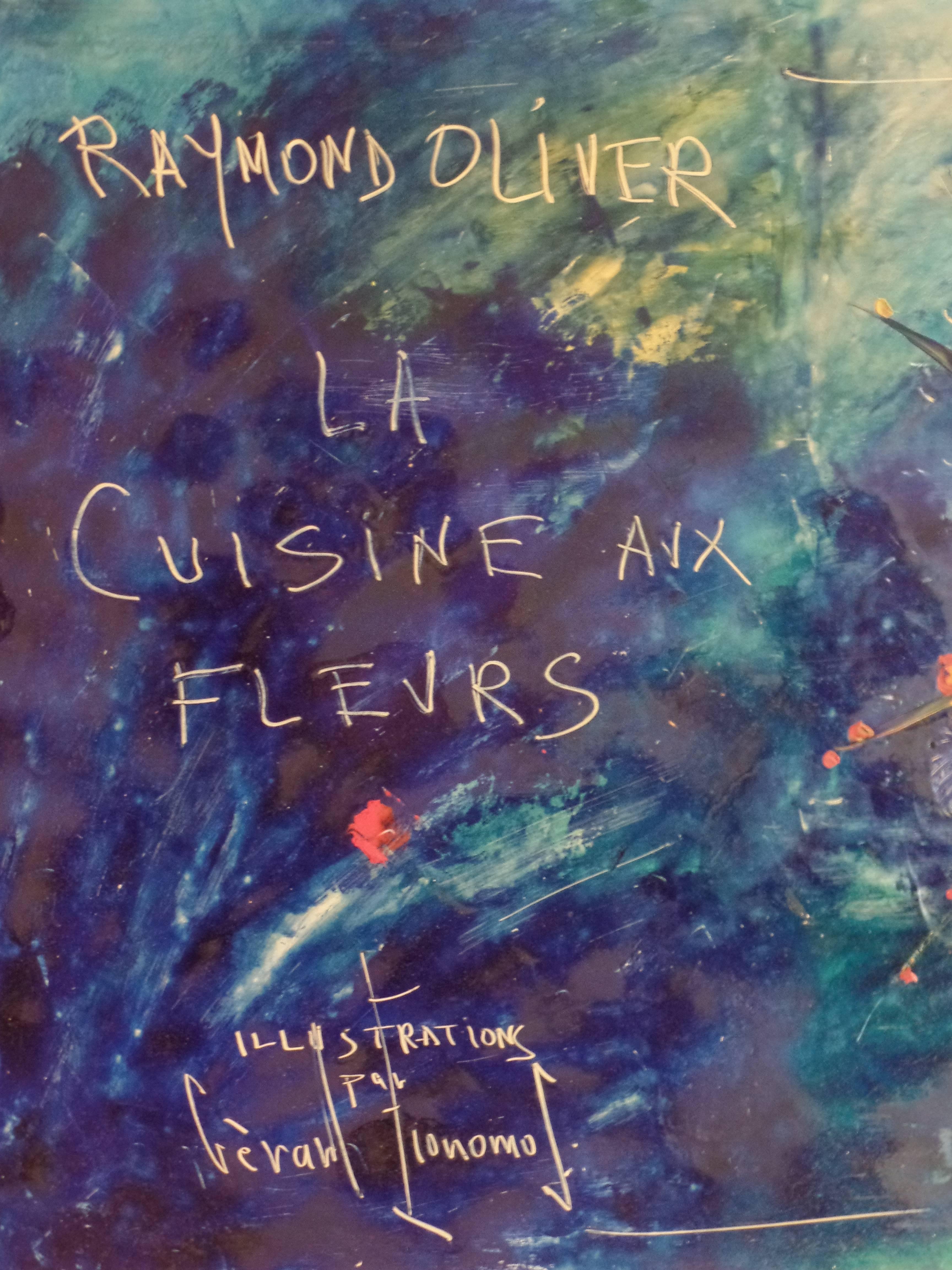 20ième siècle Peinture sur toile « La Cuisine Aux Fleurs » de Gerard Economos en vente