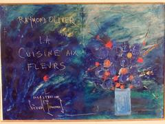 Painting on Canvas, "La Cuisine Aux Fleurs" by Gerard Economos