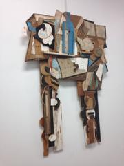 Collage astratto di Wood di Felice Antonio Botta, Italia, XX secolo