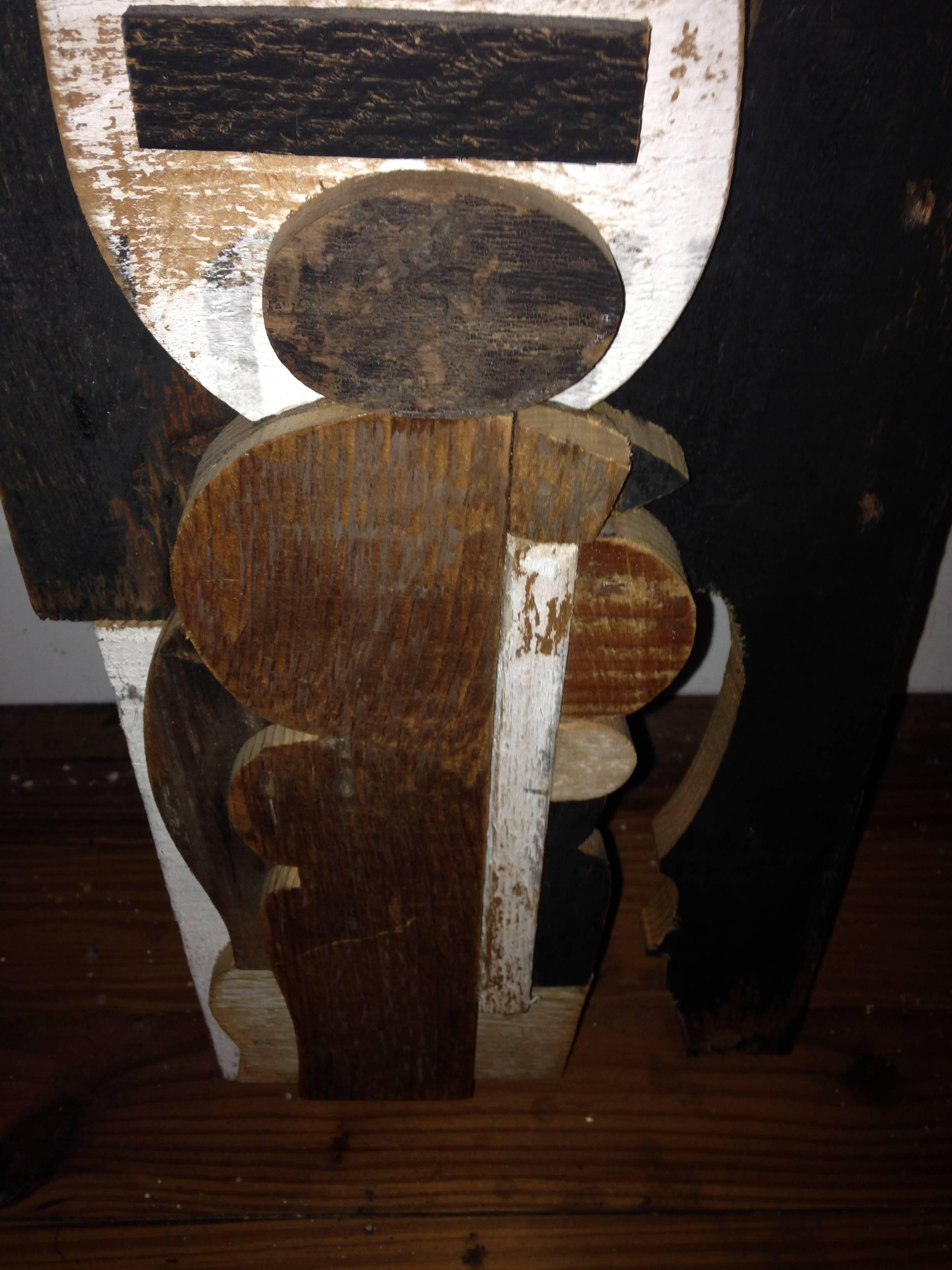 Abstract Wood Collage by Felice Antonio Botta, Italy, 20th Century For Sale 1