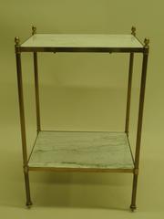 Pair of French Mid-Century Modern Neoclassical Side Tables by Maison Jansen