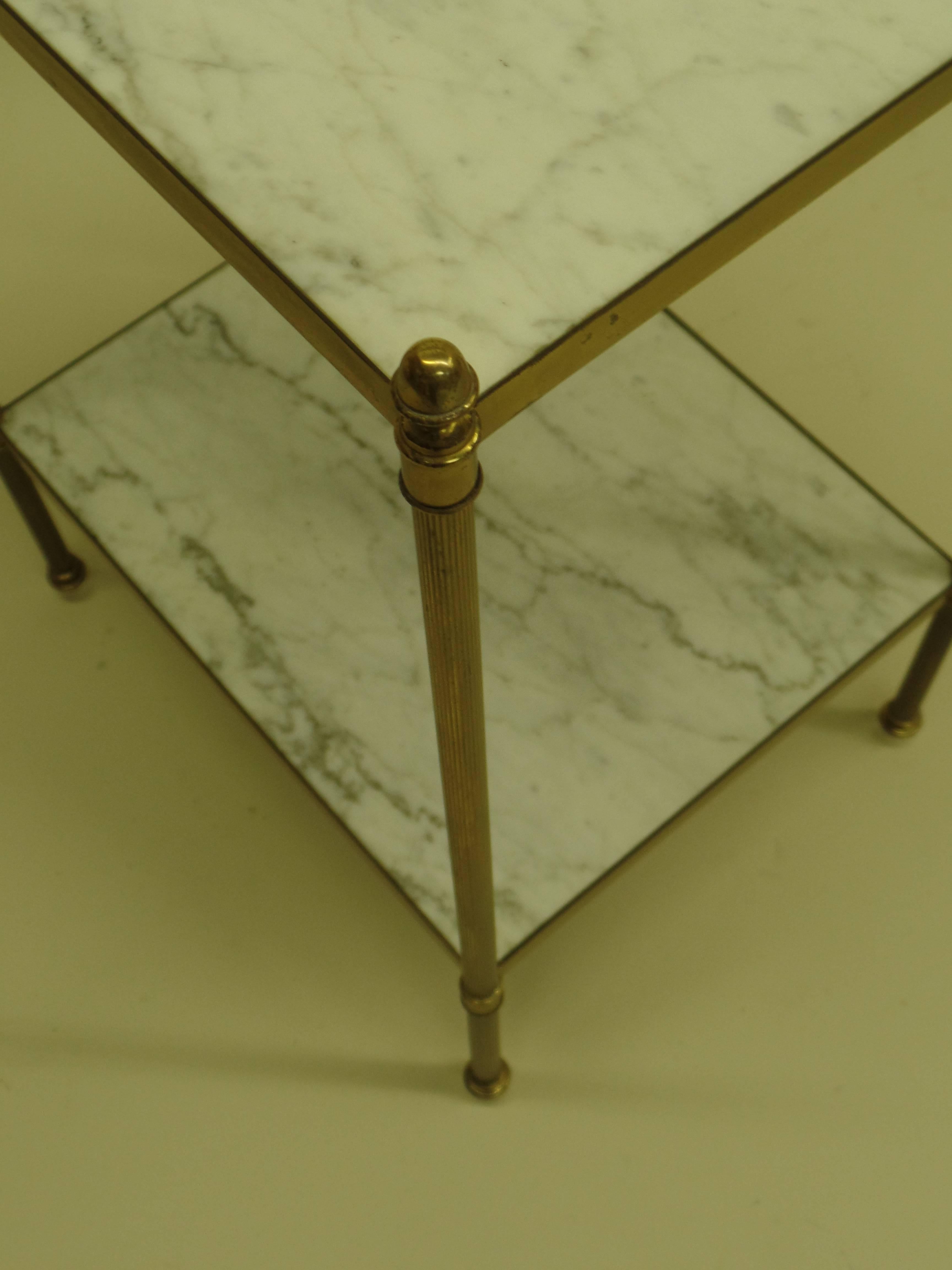 20th Century Pair of French Mid-Century Modern Neoclassical Side Tables by Maison Jansen