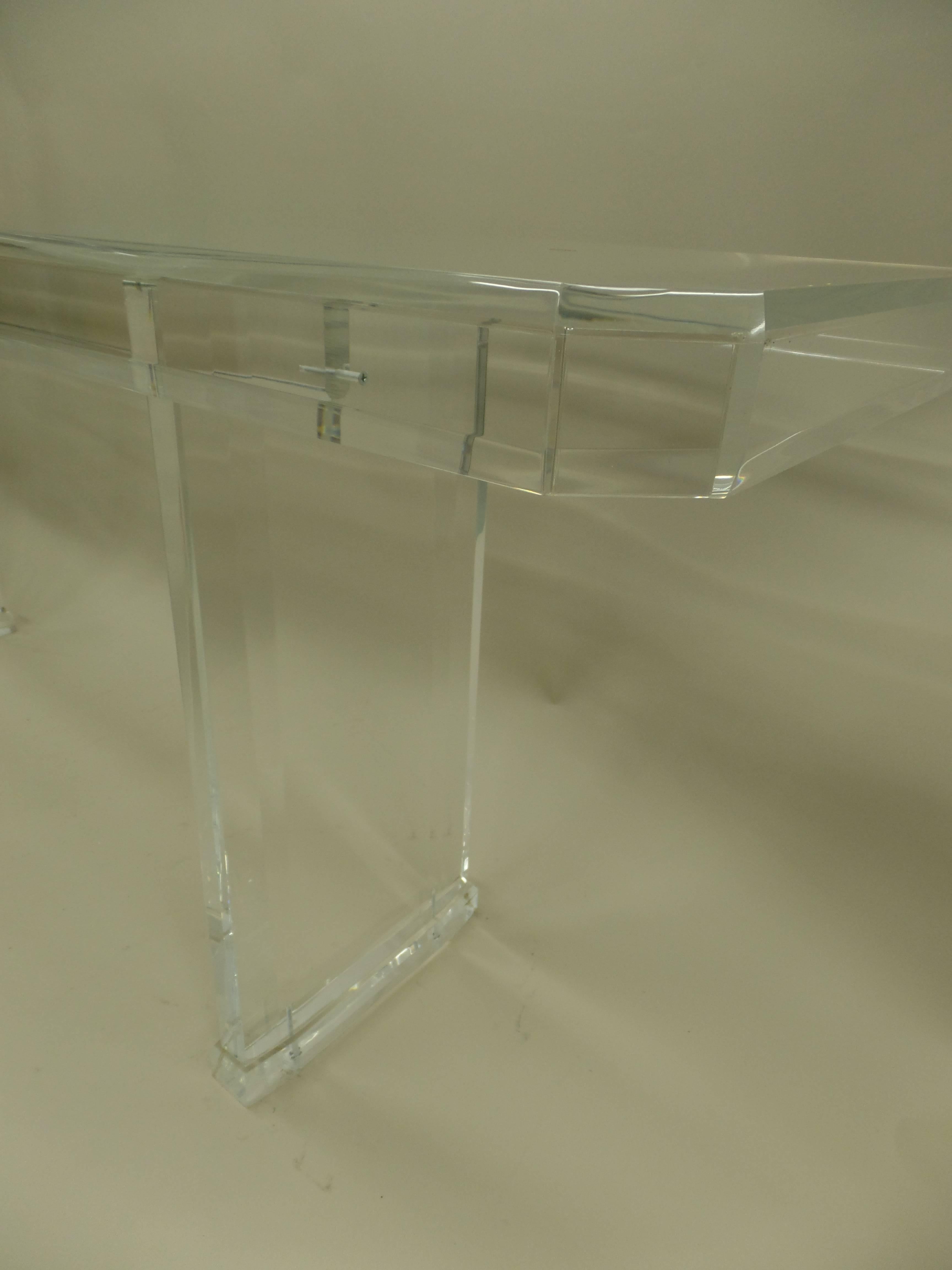 20th Century Large French Lucite Console or Sofa Table