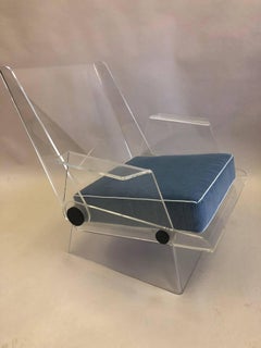 French Mid-Century Modern Lucite Lounge Chair, Paris, 1970