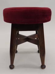 Four French Mid-Century Modern Neoclassical Hand-Carved Wood Stools, circa 1940