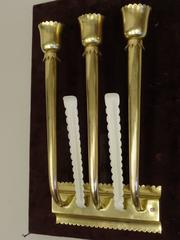 Pair Large Italian Mid-Century Brass Wall Sconces, Pietro Chiesa & Fontana Arte