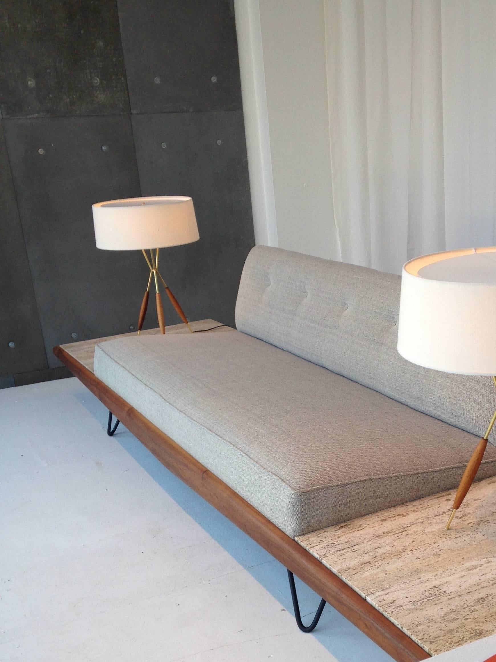 Mid-Century Modern Rare Adrian Pearsall Sofa with End Tables Displayed at Habitat 67, Expo 67 For Sale