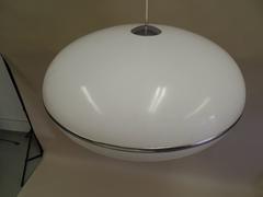 Large Italian Mid-Century Modern Saucer / Disc Form Chandelier / Pendant, 1970