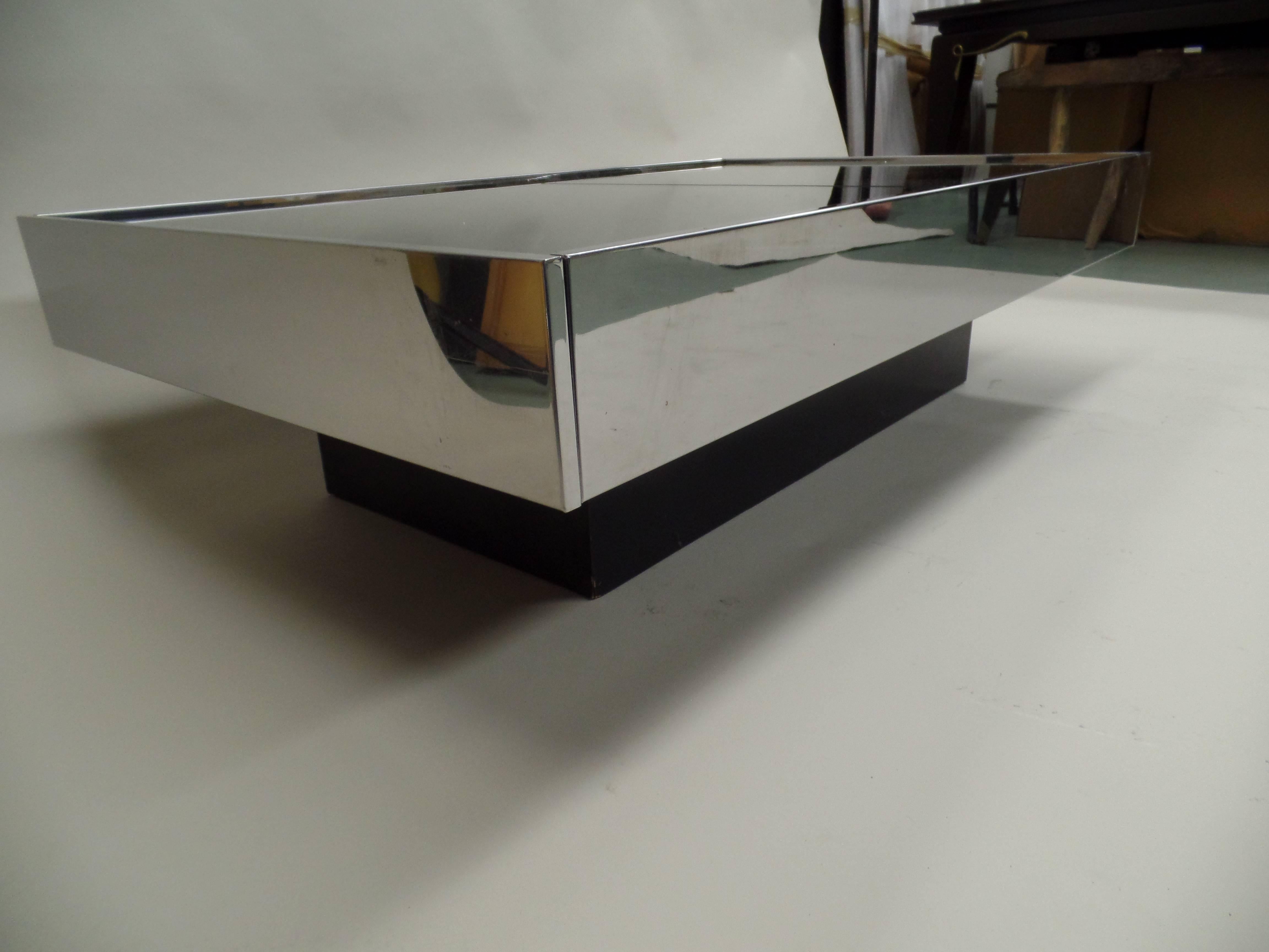 20th Century Expandable Italian Mid-Century Modern Coffee Table by Willy Rizzo for Cidue 1970
