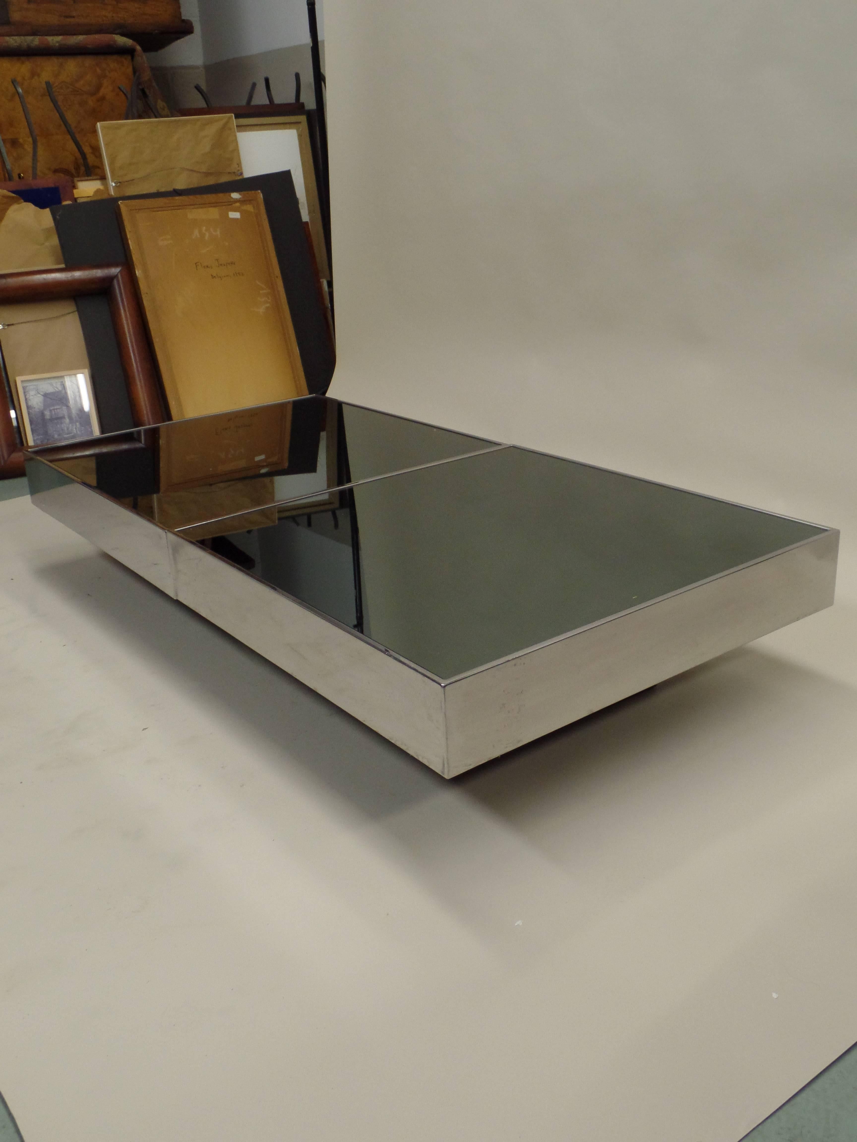 Large Two-Part Italian Mid-Century Modern Coffee Table by Willy Rizzo for Cidue In Good Condition In New York, NY