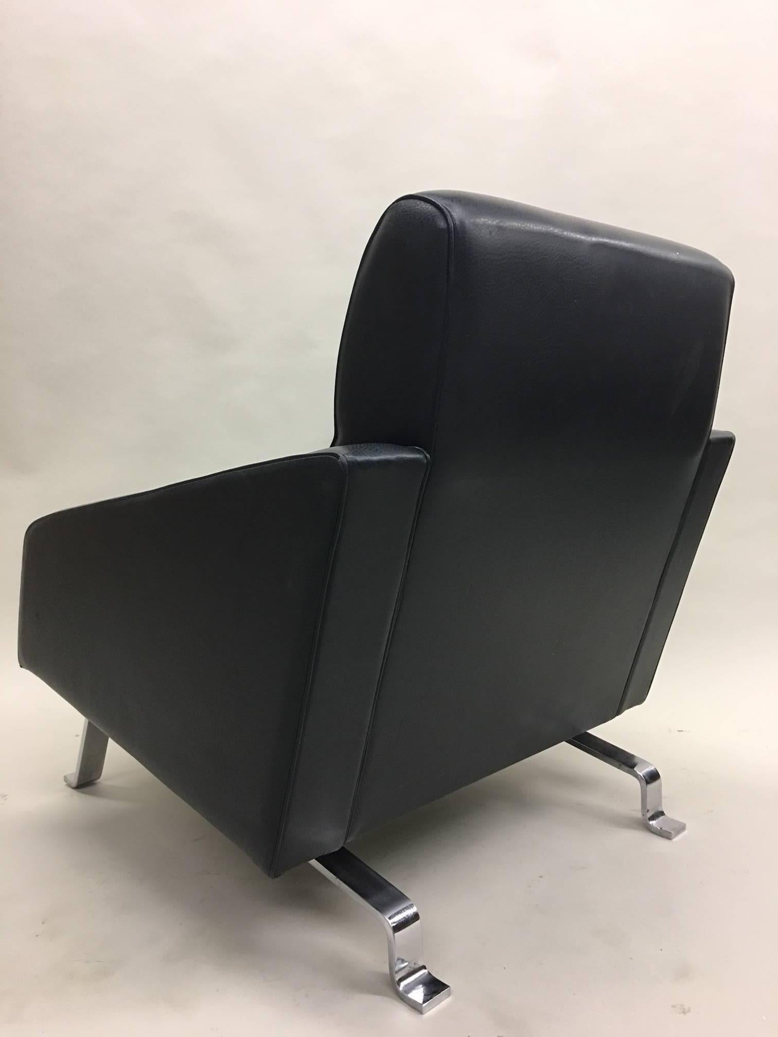 20th Century Pair of Italian Midcentury Lounge Chairs, Ignazio Gardella, Diagramma Style For Sale