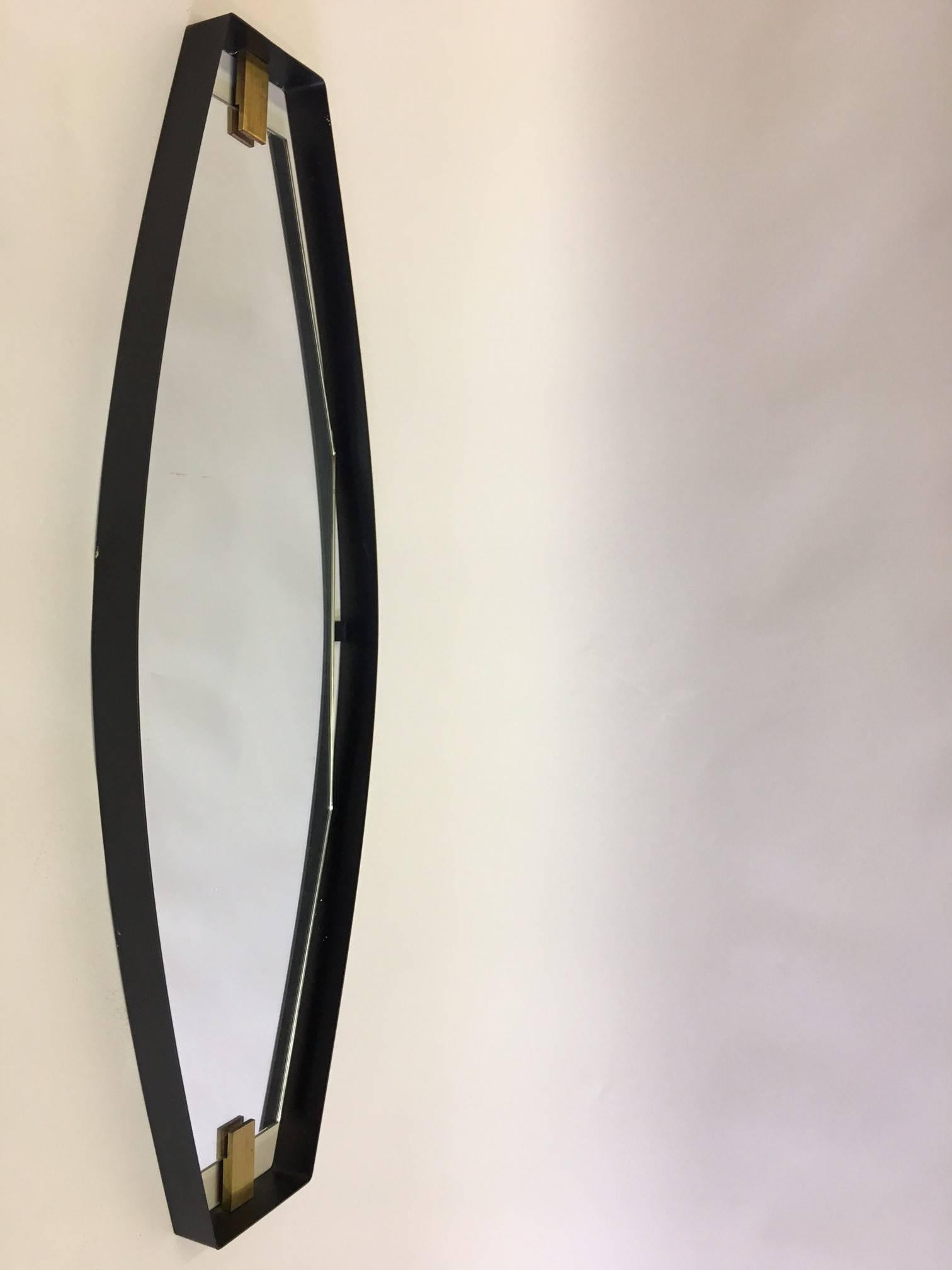 Enameled 2 Rare Italian Mid-Century Modern Mirrors, Attr. to Max Ingrand for Fontana Arte For Sale