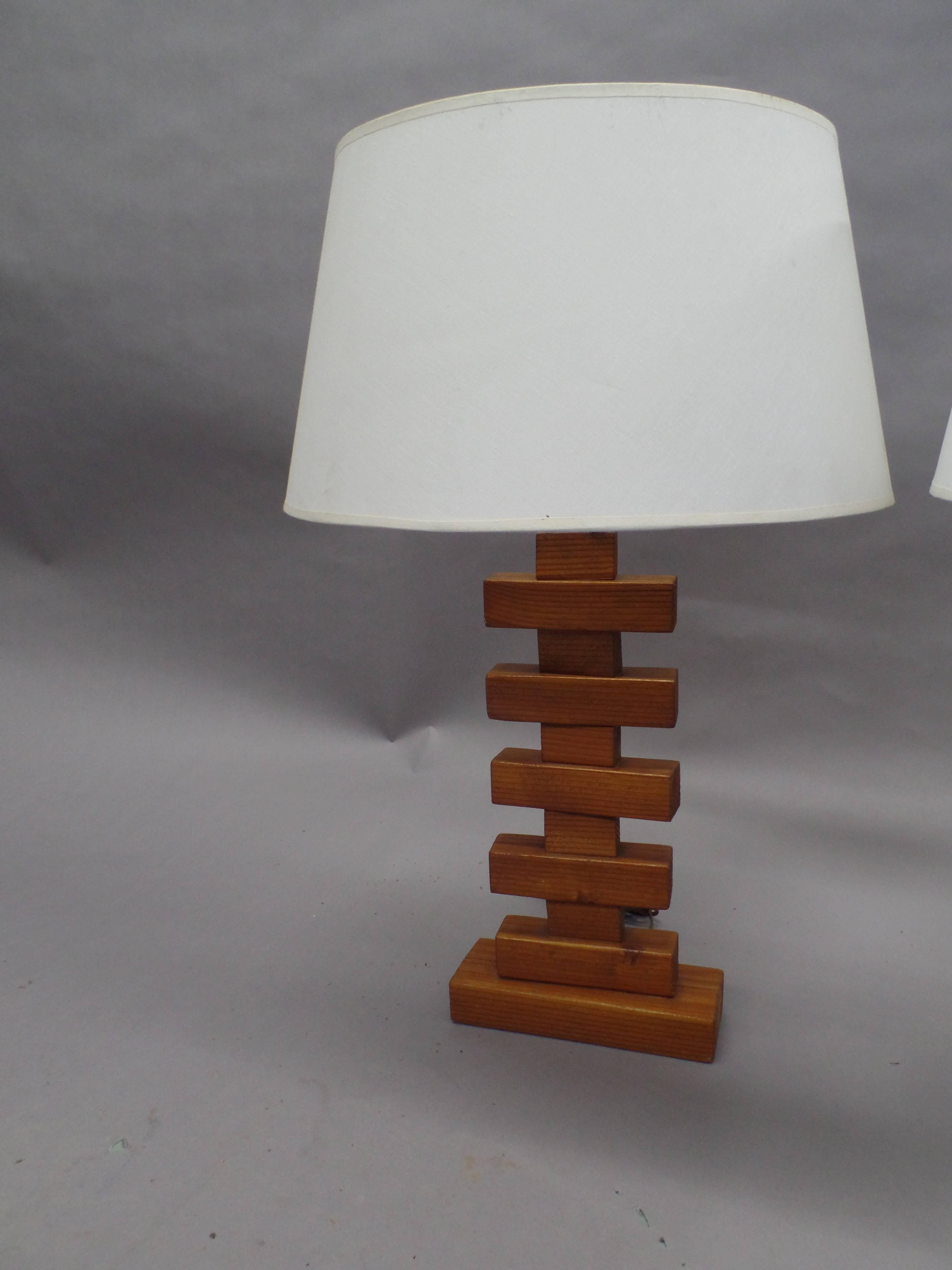 handmade wooden table lamps