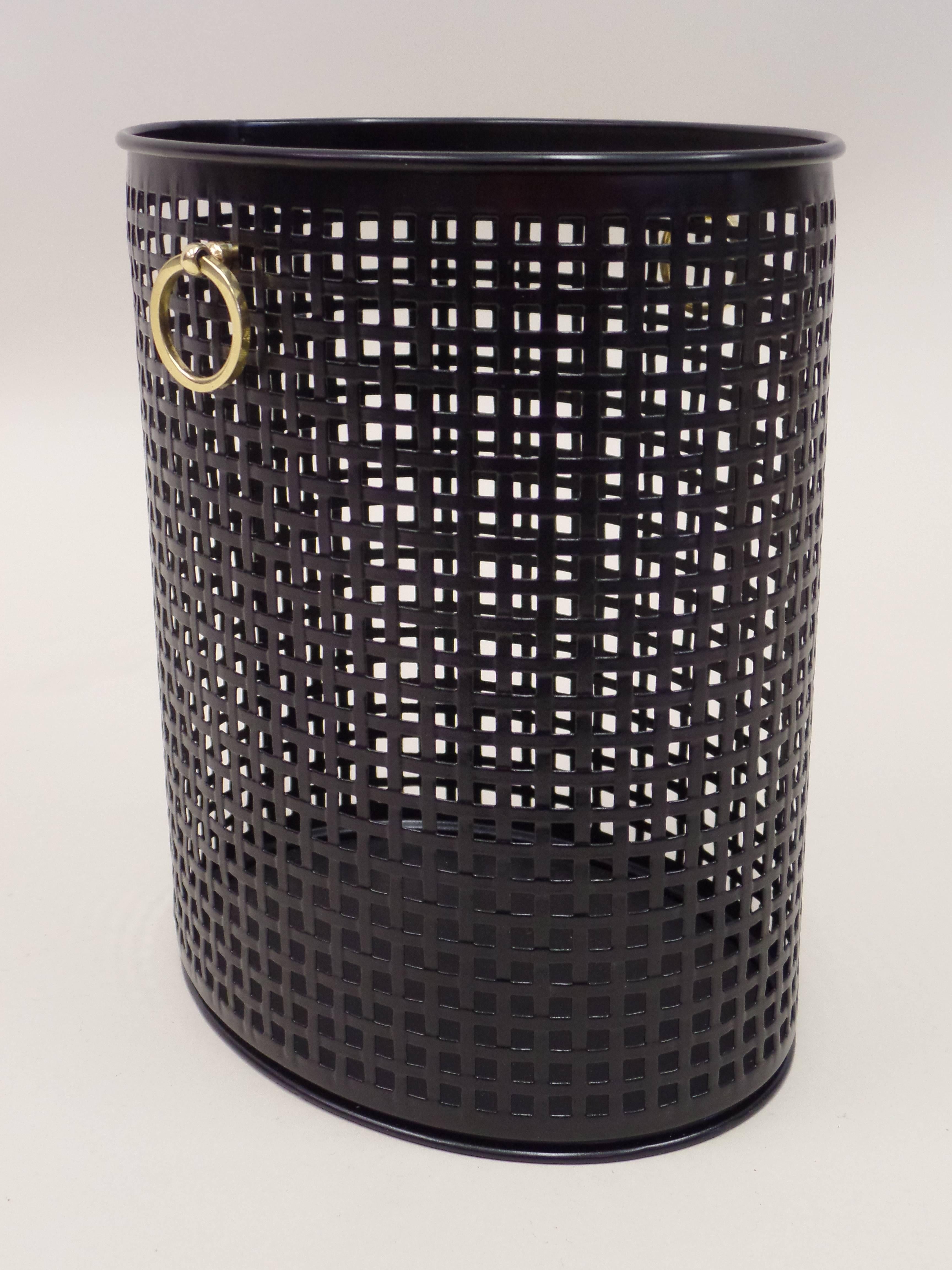 20th Century French Modern Neoclassical Waste Basket Attributed to Jacques Adnet, 1950