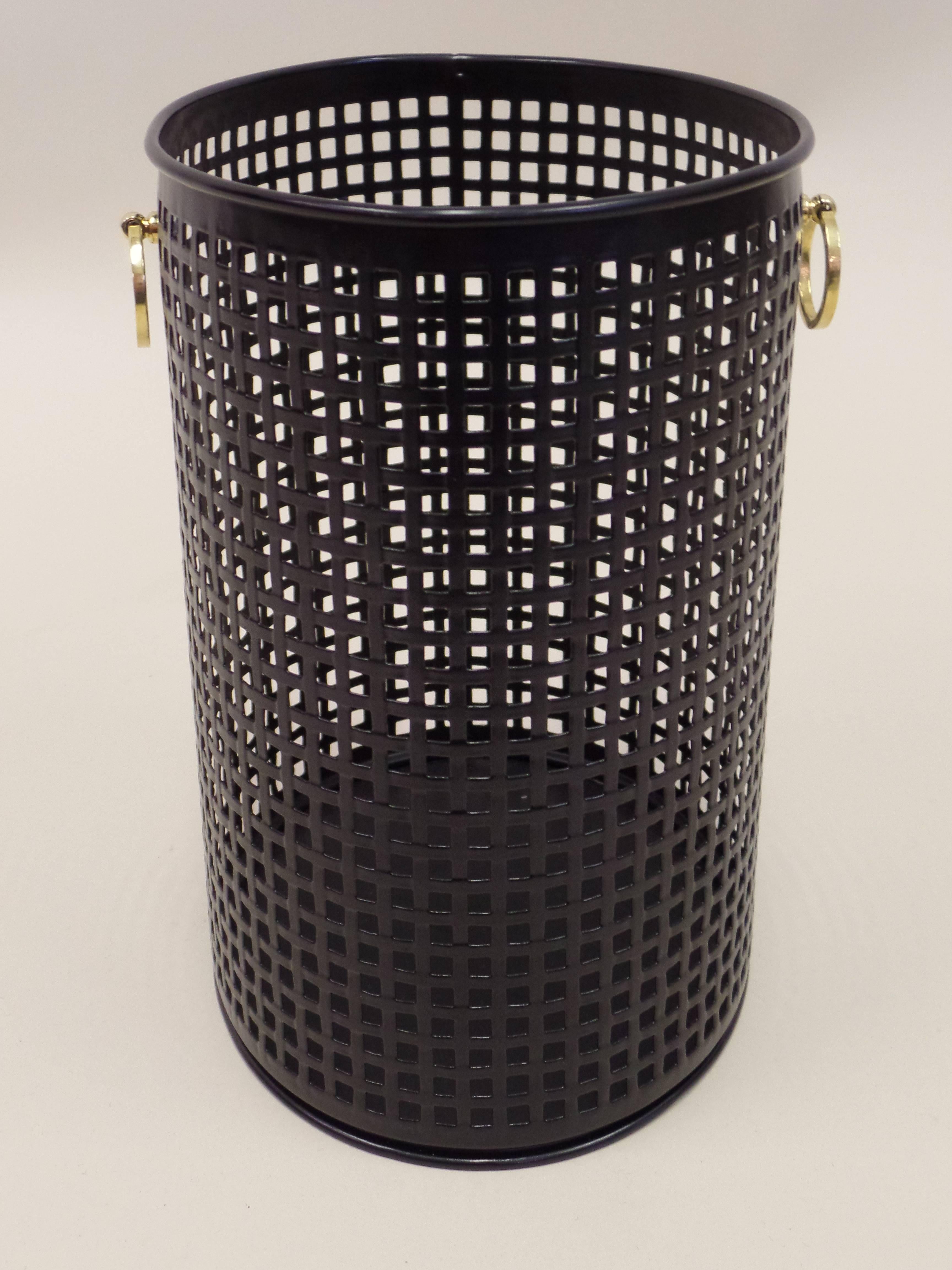 French Modern Neoclassical Waste Basket Attributed to Jacques Adnet, 1950 2