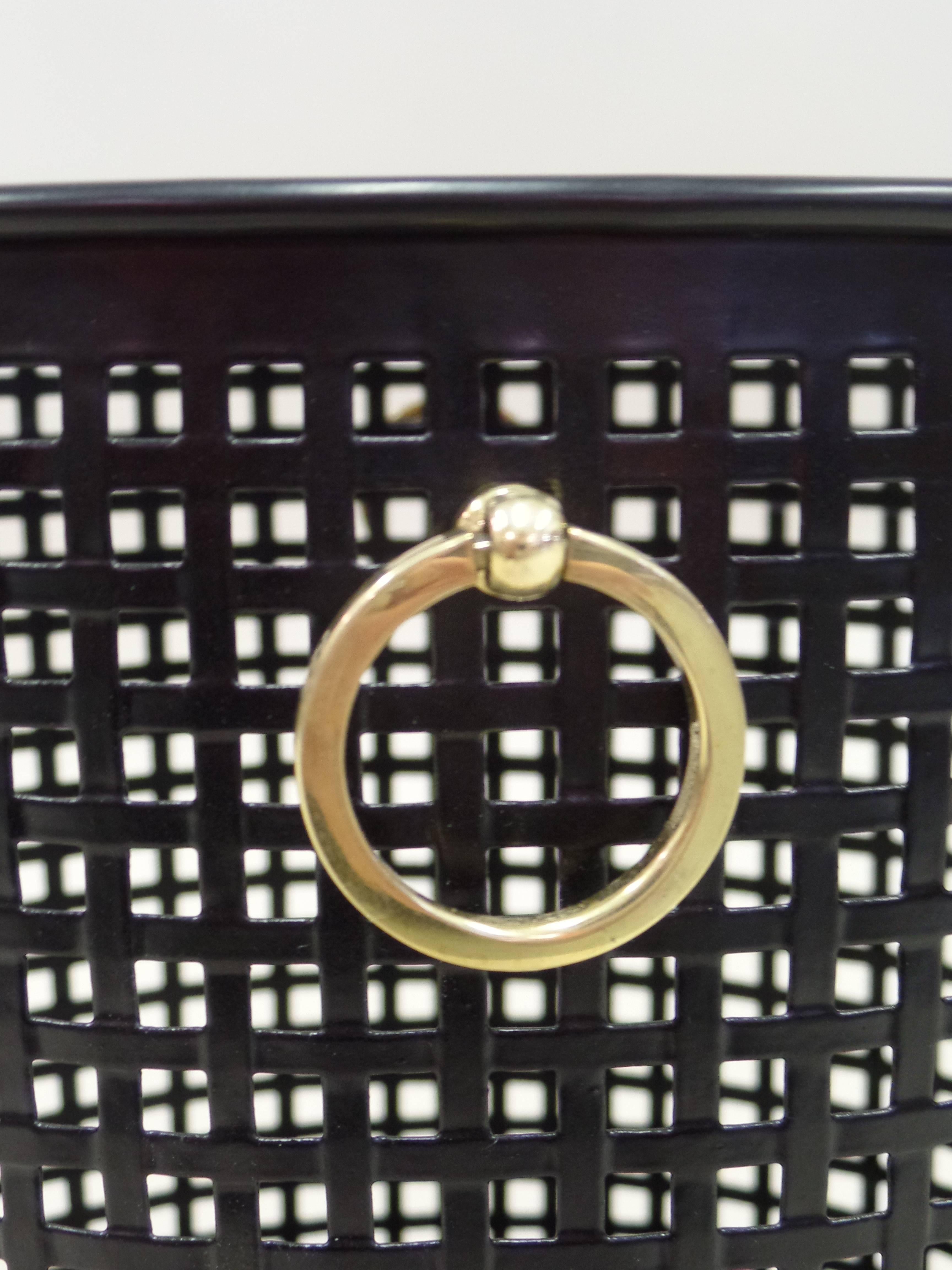 French Modern Neoclassical Waste Basket Attributed to Jacques Adnet, 1950 4