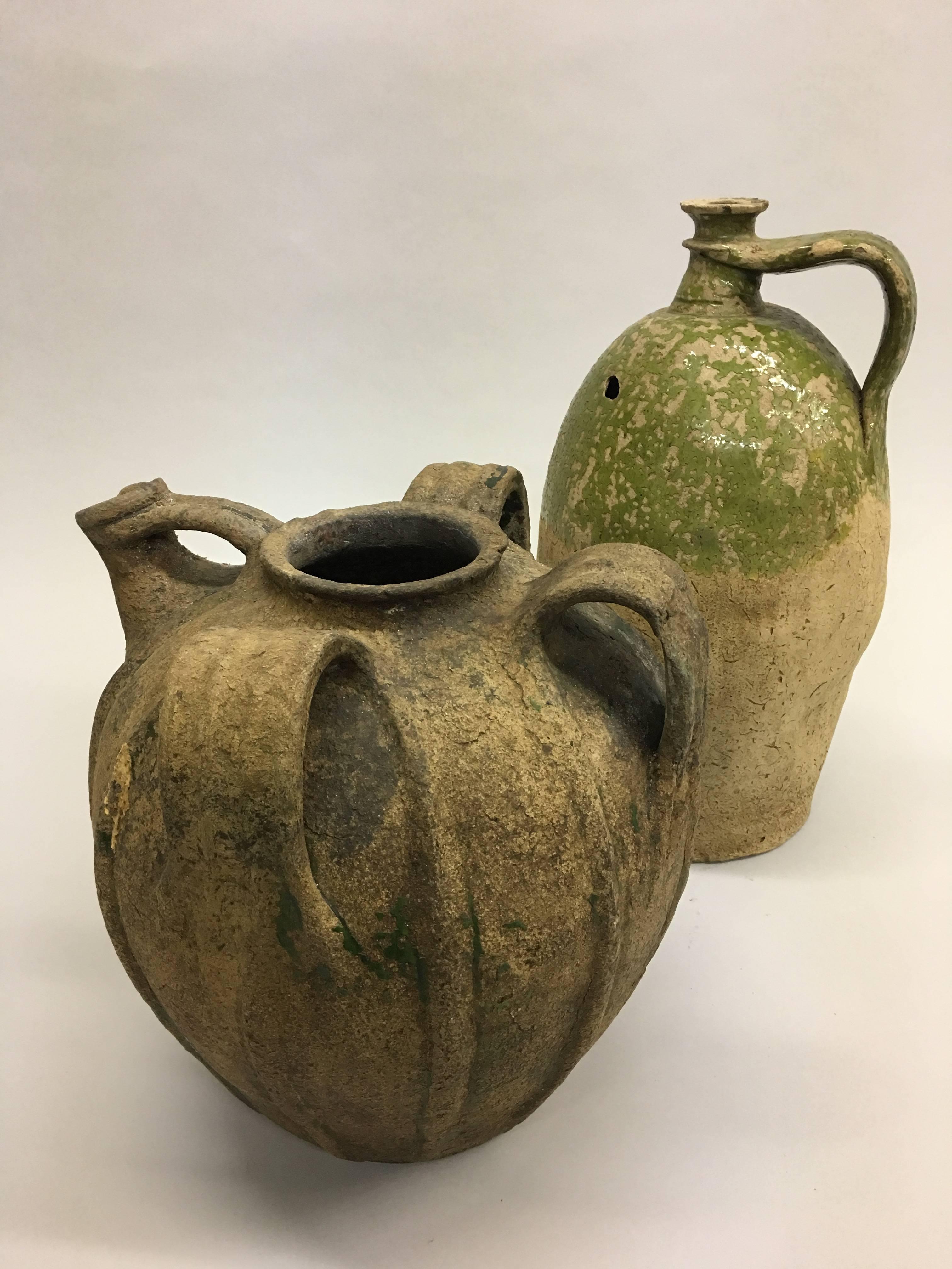 Große große französische Provinz-Keramikurne / Vase / Krug, 18. Jahrhundert (Handgefertigt) im Angebot