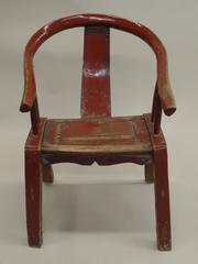Pair Italian Early Modern / Brutalist Lacquered Wood Armchairs / Lounge Chairs