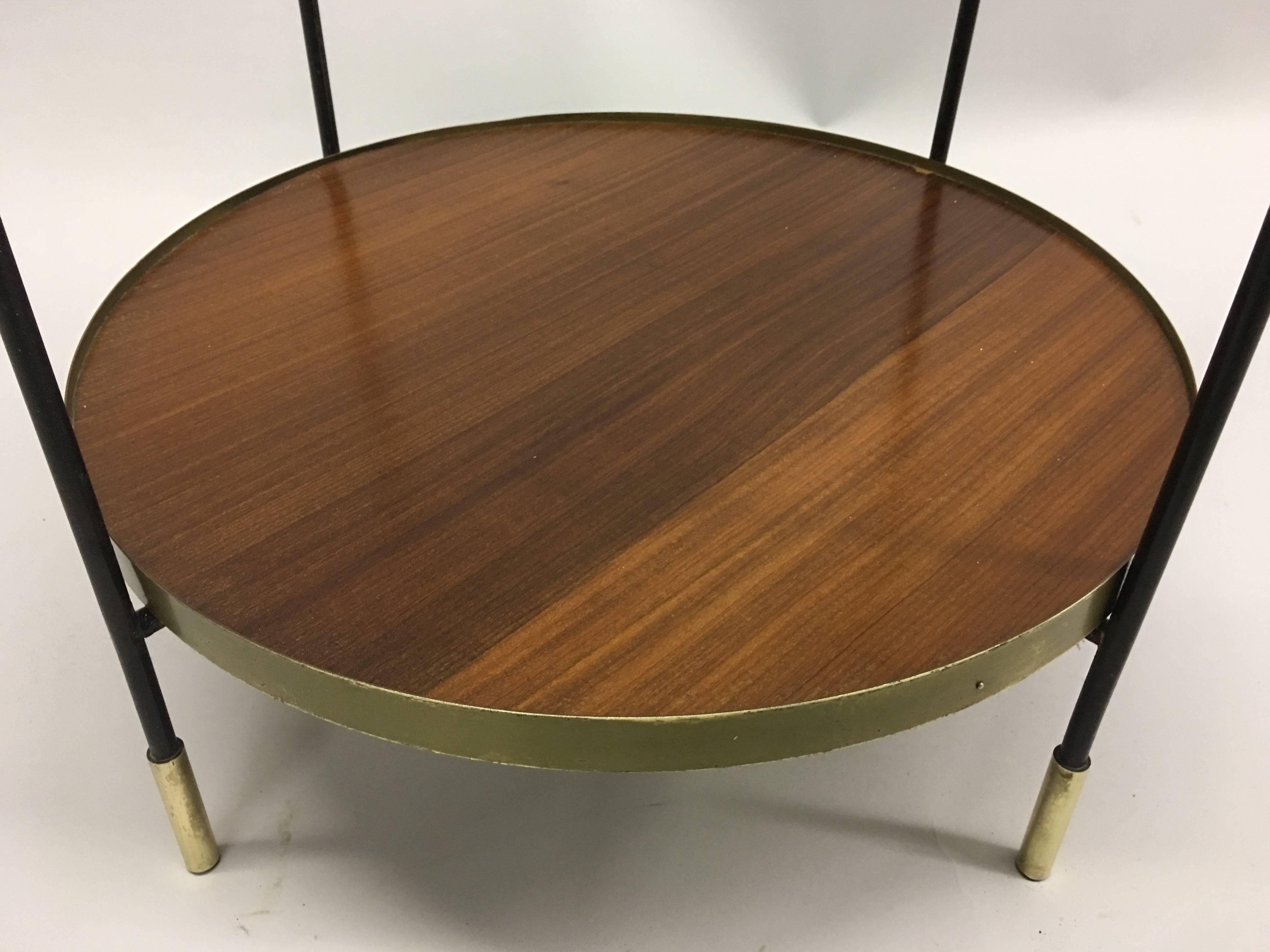 Italienischer doppelstufiger Bar-/Beistell-/Couchtisch aus der Mitte des Jahrhunderts im Stil von Fontana Arte (Glas) im Angebot