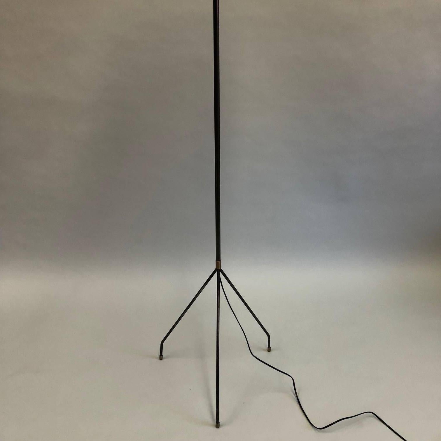 20th Century Pair of French Mid-Century Modern Iron Floor Lamps Attributed to Pierre Guariche