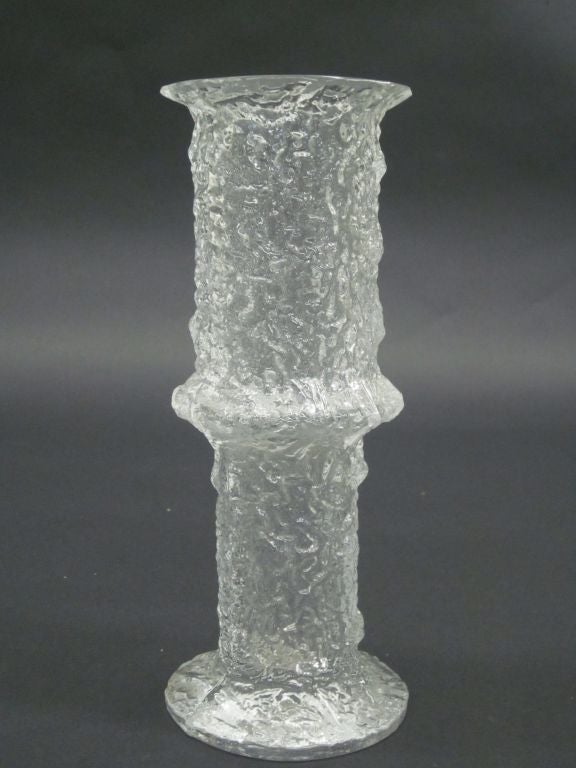 Mid-20th Century Five Scandinavian Midcentury Blown Ice Glass Vases by Timo Sarpaneva Iittala For Sale