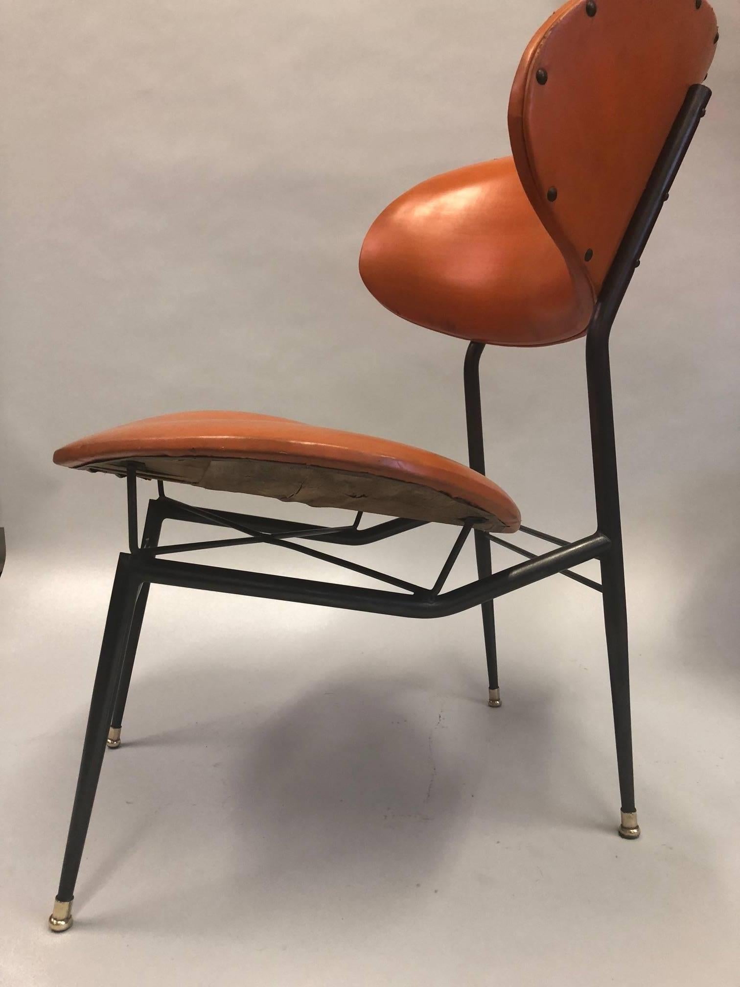 Two Pairs of Italian Mid-Century Modern Lounge Chairs by Gastone Rinaldi For Sale 2