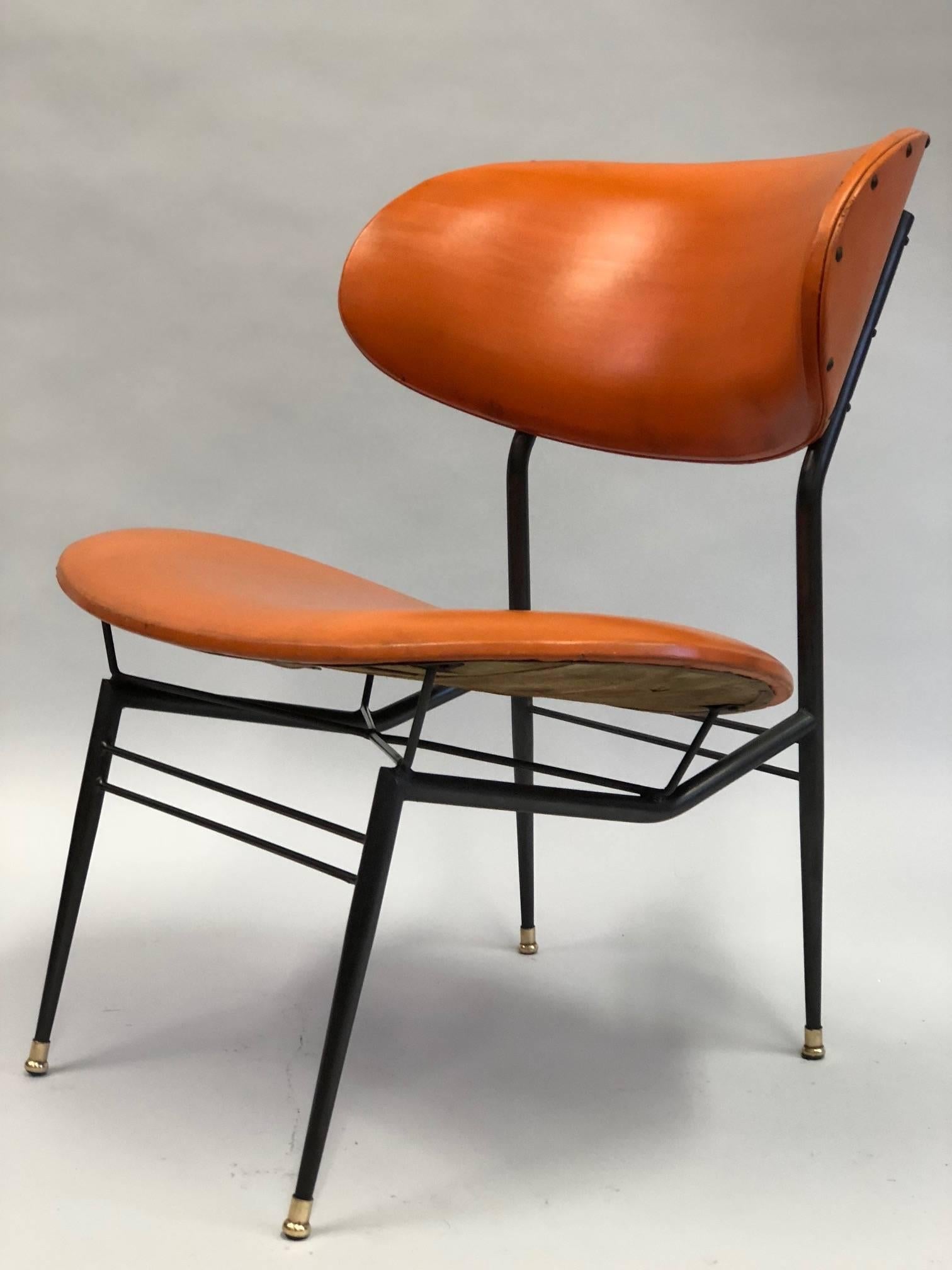 Hand-Crafted Two Pairs of Italian Mid-Century Modern Lounge Chairs by Gastone Rinaldi For Sale