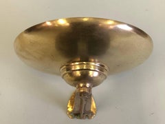 Three Large Italian Mid-Century Modern Solid Brass Wall Sconces
