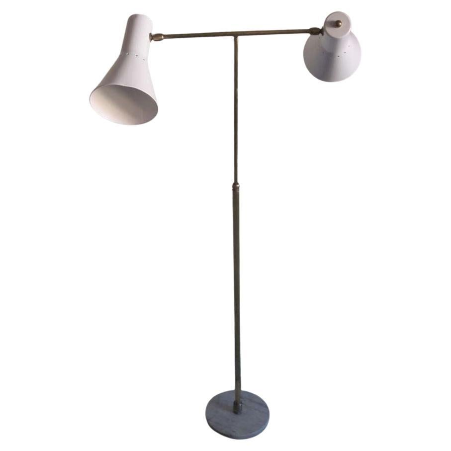 Italian Mid-Century Modern Cantilevered Floor Lamp by Giuseppe Ostuni, 1950