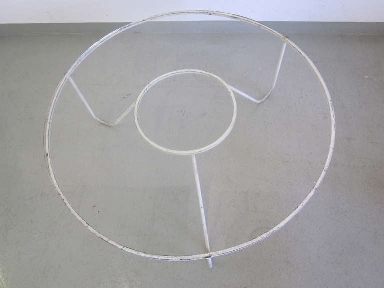 Mid-20th Century Large French Minimalist Iron Coffee Table in the Style of Mathieu Mategot For Sale